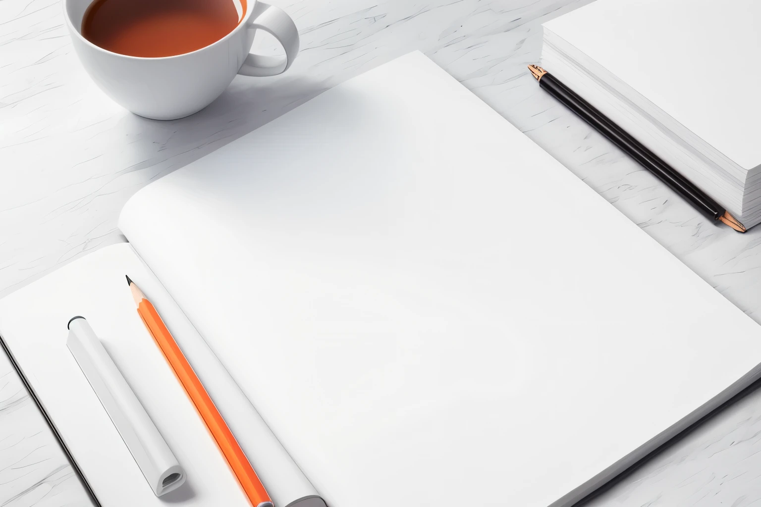 there is a white paper on a table with a pencil, white space in middle, blank paper, middle of the page, open book page, loose pages, background is white and blank, full view blank background, background is white, text on paper, large vertical blank spaces, full page, pages, on white paper, the background is white, printed page, white tracing