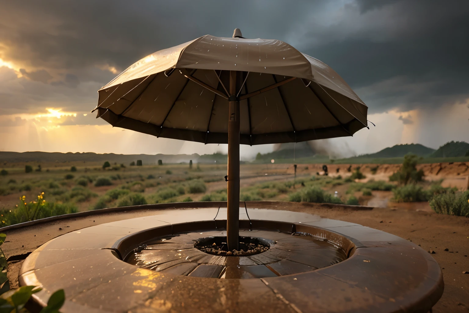 Petrichor: The pleasant smell of rain on dry earth, often described as earthy, musky, and refreshing.
