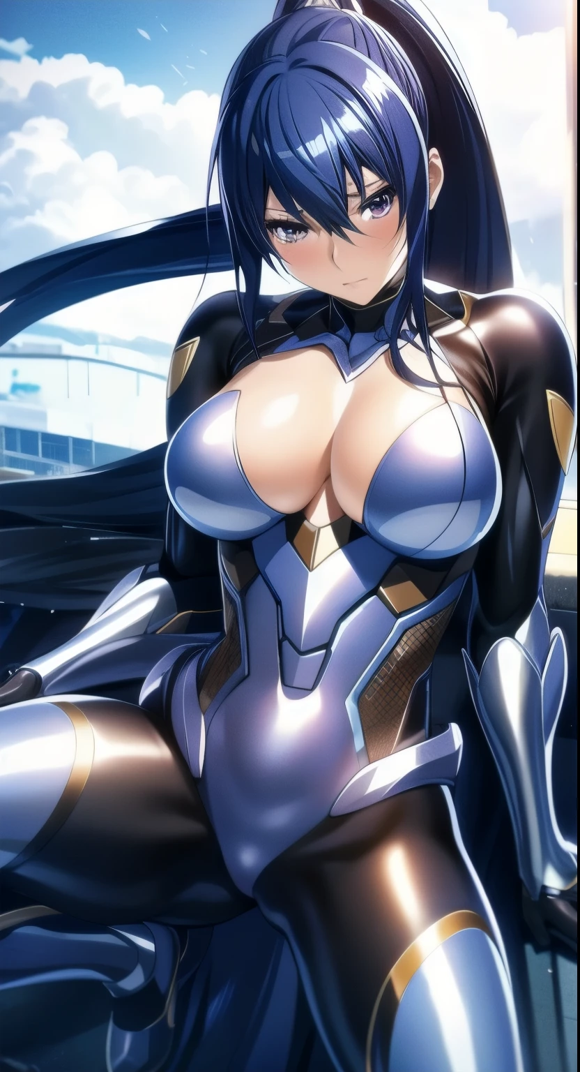 1 female, Akiyama_I collected, Taimanin suit and lower breast cutout, ponytail,
(Taimanin suit and lower breast cutout breasts, Glamour:1.1),
(masterpiece, high quality, 最high quality, 4k, 8K, 16k, High resolution, disorganized:1.2), NSFW