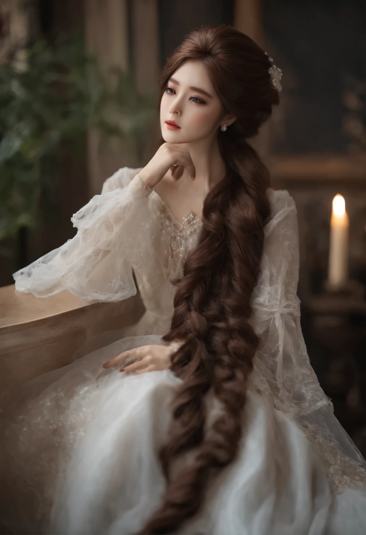 Less than 175cm、Dark brown half up straight、double、foot size 24.5、natural skeleton