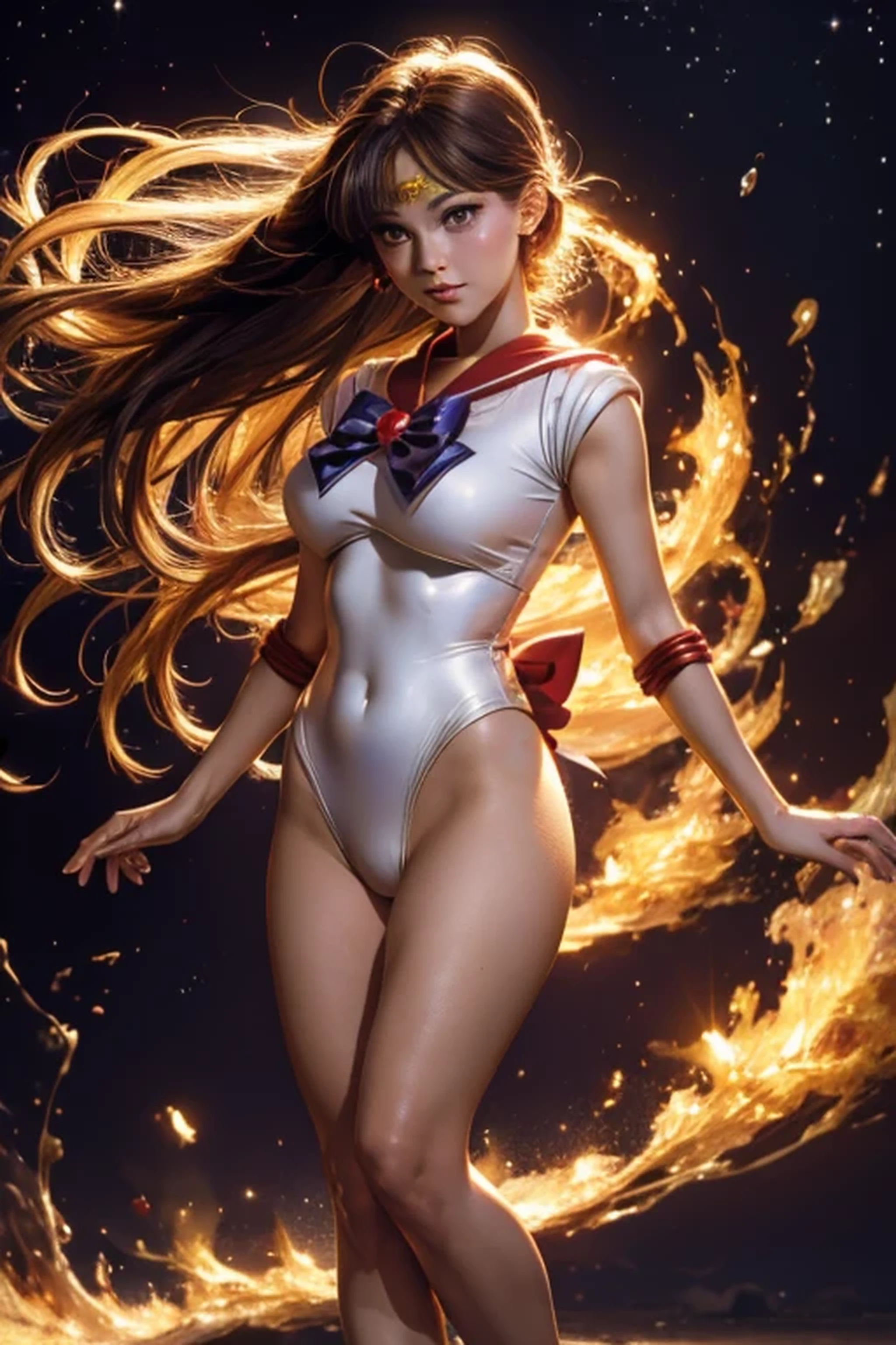 Marinheiro Marte, O rosto de Amanda Bynes, pose graciosa, mostrar corpo inteiro, detalhes impressionantes, Textura realista