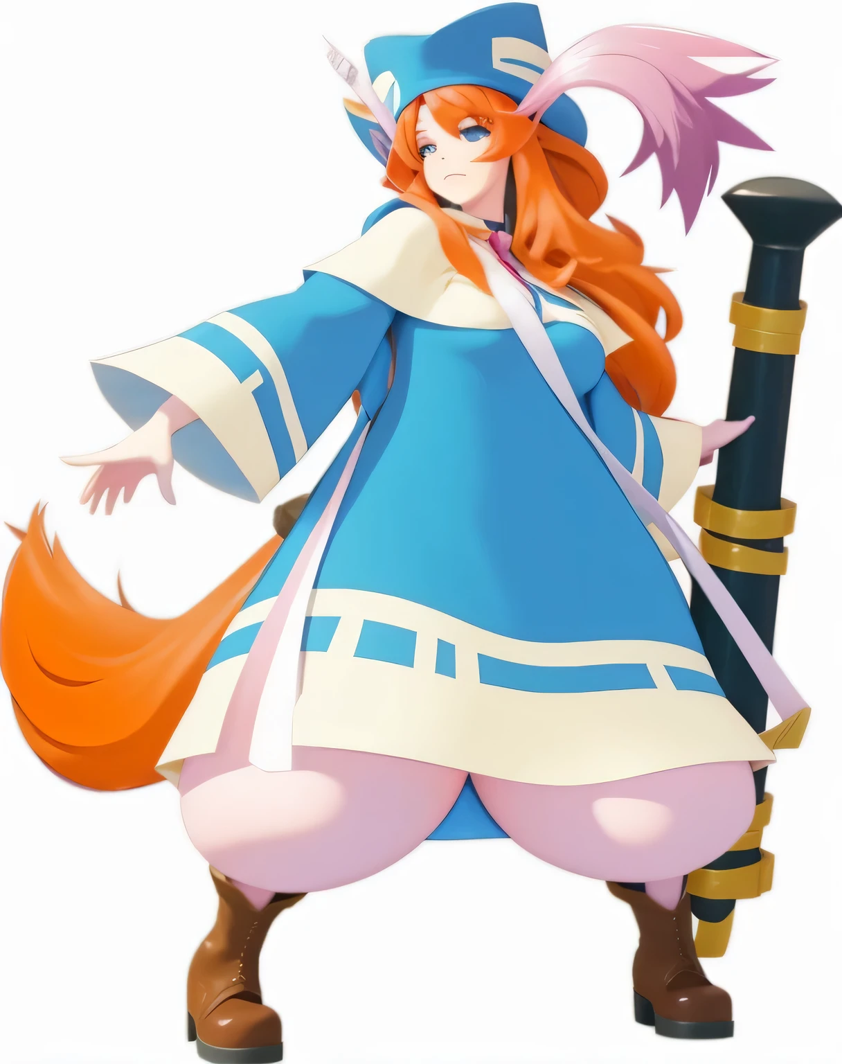 long red hair in ponytail, scholar hat, big breasts, pink nipples, NSFW, huge breasts, masterpiece, anatomically correct, high details, high quality, facing camera, tight top
