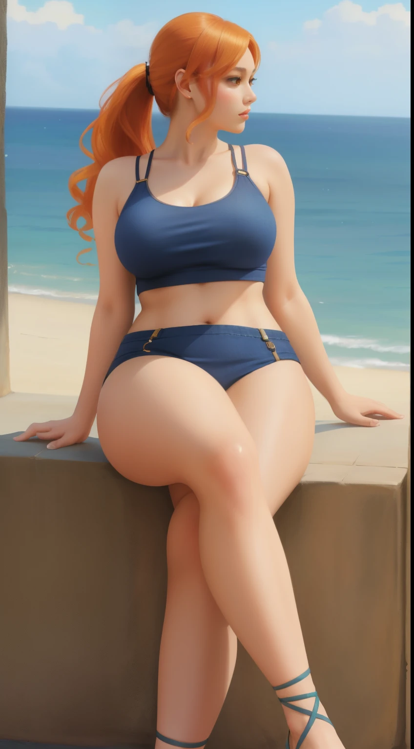 (8k, best quality, masterpiece:1.2), (realistic, photo-realistic:1.37), ultra-detailed, 1 girl,cute, solo, medium breasts,beautiful detailed eyes, (long hair:1.2),naked , wet,  thick thighs, standing at beach, smiling, looking at viewer, , pink hair, nsfw