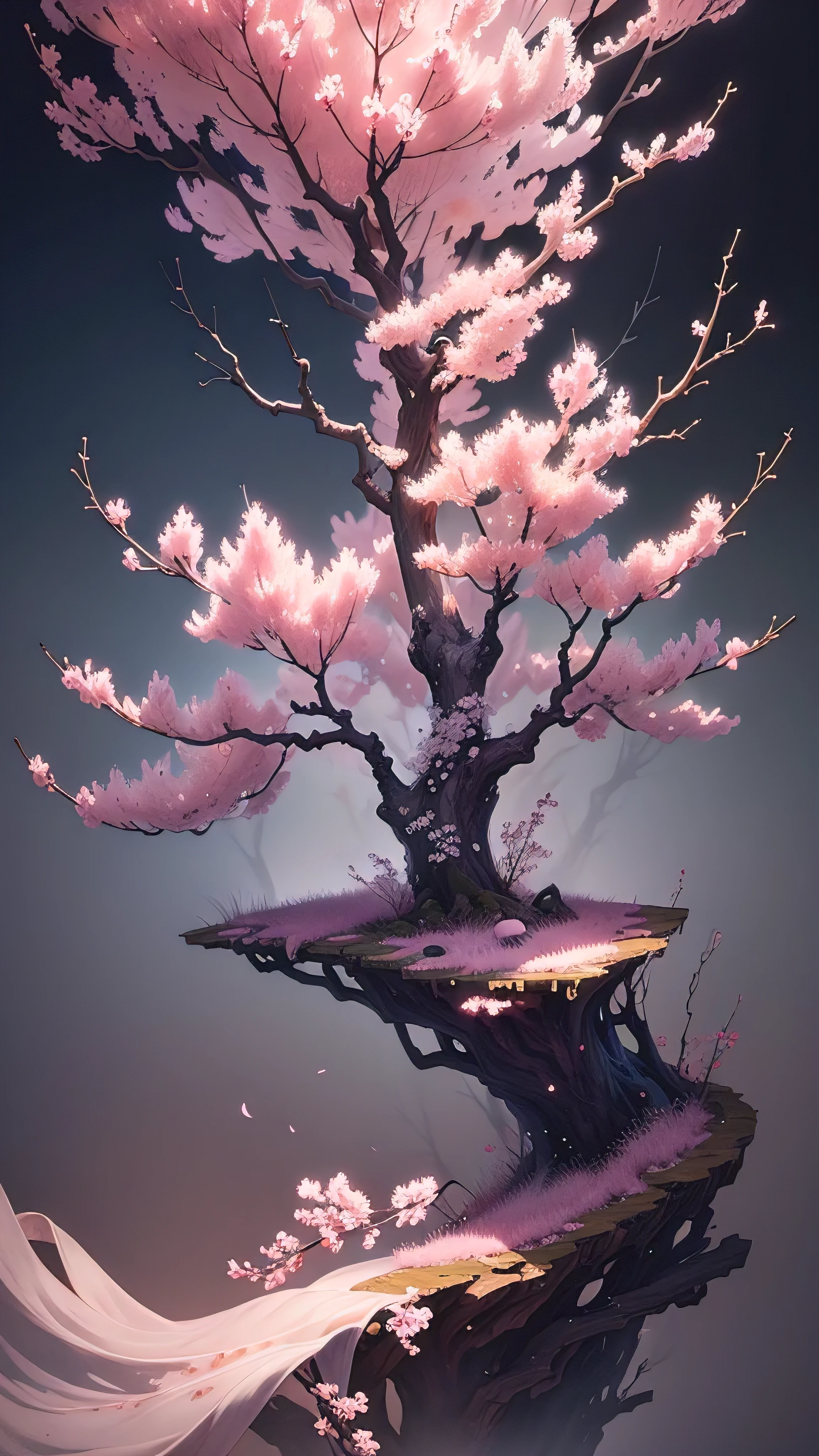 high quality, best quality, 8K CG, super detailed, HD, masterpiece, watercolor oil painting,Danqing ink painting,Wintersweet trees bloom in winter,beautiful plum blossoms,ancient art,Background decorated with lucky clouds and ribbons,Elegant and peaceful atmosphere,Concept art illustration,Ink colors bloom,Light painting rendering,still life scene