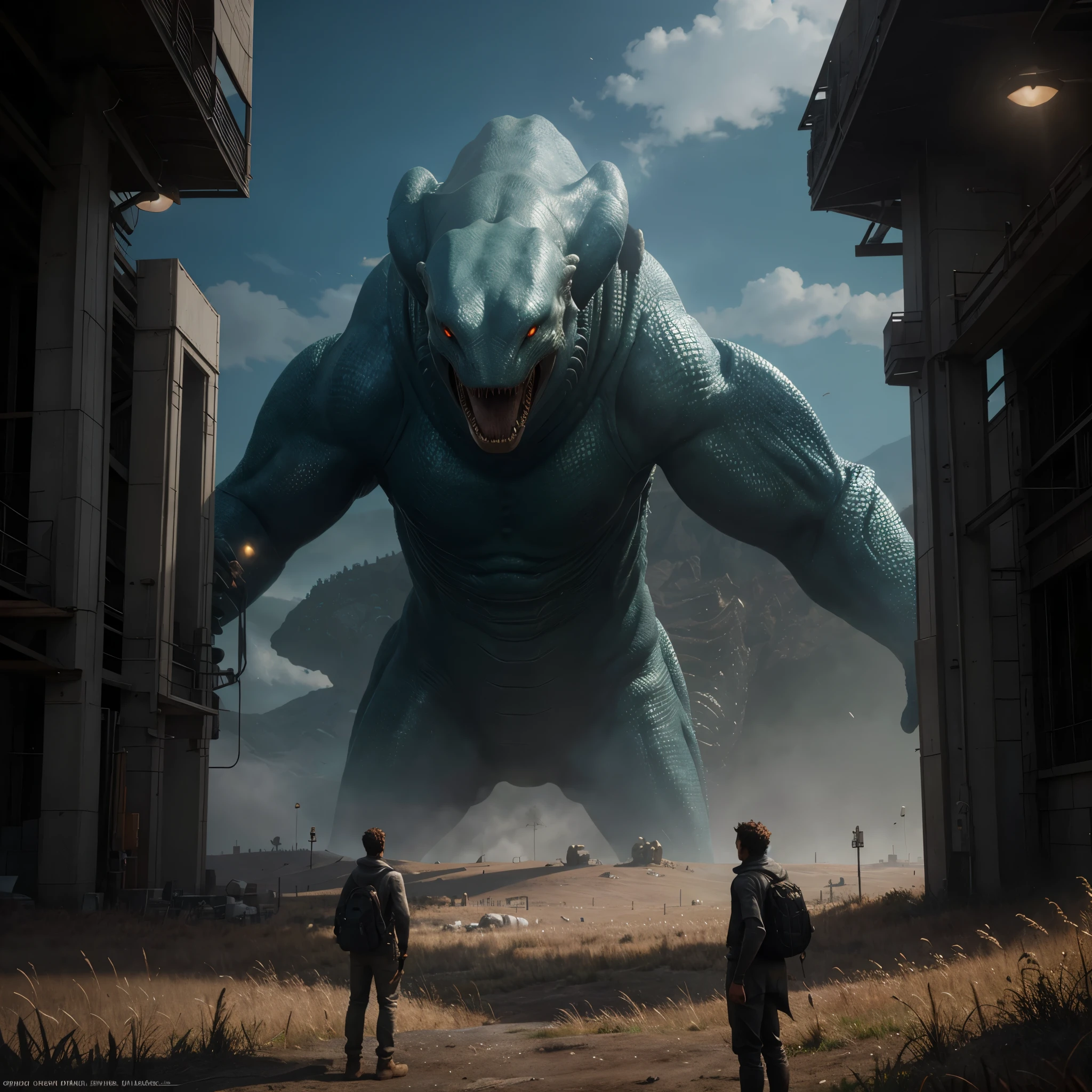 There are a lot of monsters and yokai, artgem and beeple masterpiece, Symmetrical epic fantasy art, 3 d epic illustrations, Beeple e Tim Hildebrandt, beeple and greg rutkowski, Unreal Engine art, 3 d render beeple, hyper realistic fantasy monster, beeple and mike winkelmann