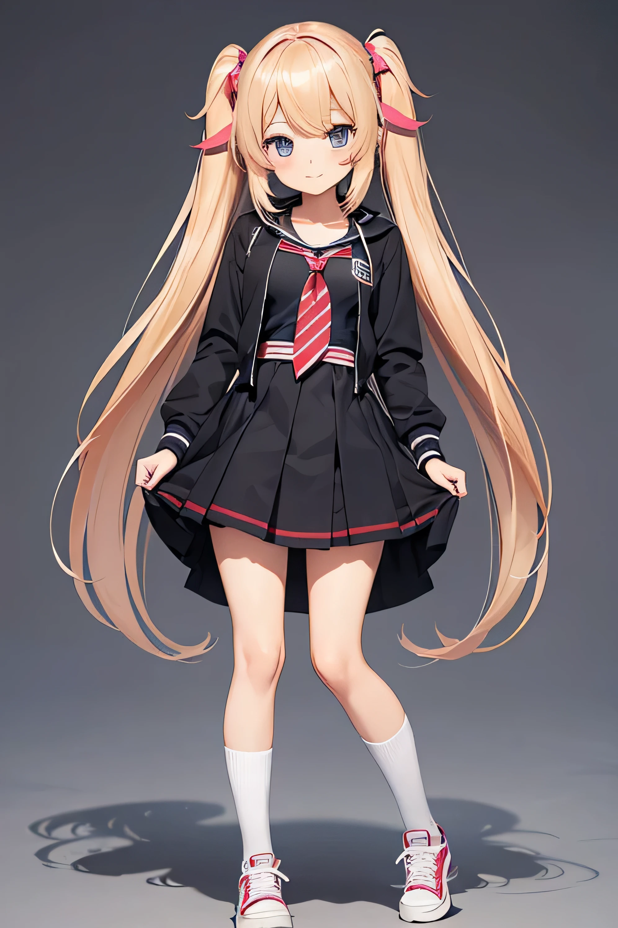 high school girl cute Are you okay whole body chibi character no background smile