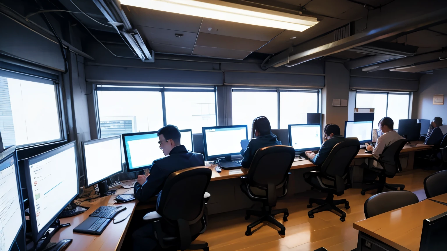 people using computers