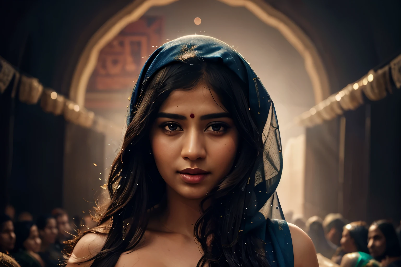 woman + out + India + love + veil splashart, splashart, league of legends splashart, art, brush strokes, Masterpiece, 8k, very detailed, HD