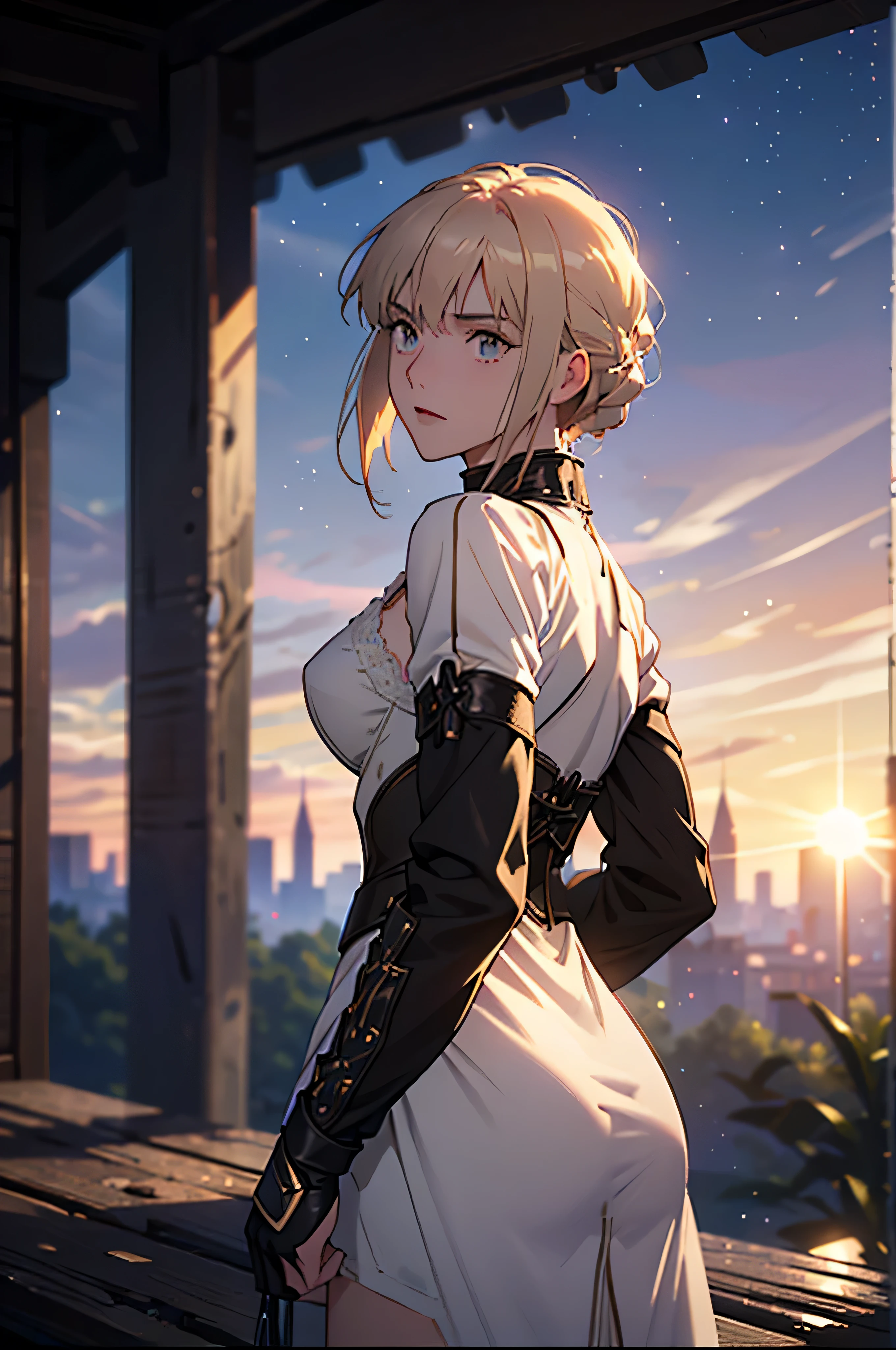 (masterpiece), (extremely complex:1.3), (actual), 一個女孩的whole body照, the most beautiful in the world, (medieval armor), metal reflection, whole body, Outdoor sports, strong sunLight, distant castle, Detailed professional photo of a stunning woman, Sexy Lingerie,big breasts,big ass,sharp focus, dramatic, Award-winning, Light, Unreal Engine octane rendering, volume send, (film grain, blurred background, Blurred foreground, Bokeh, depth of field, Sunset, motion blur:1.3), chain mail