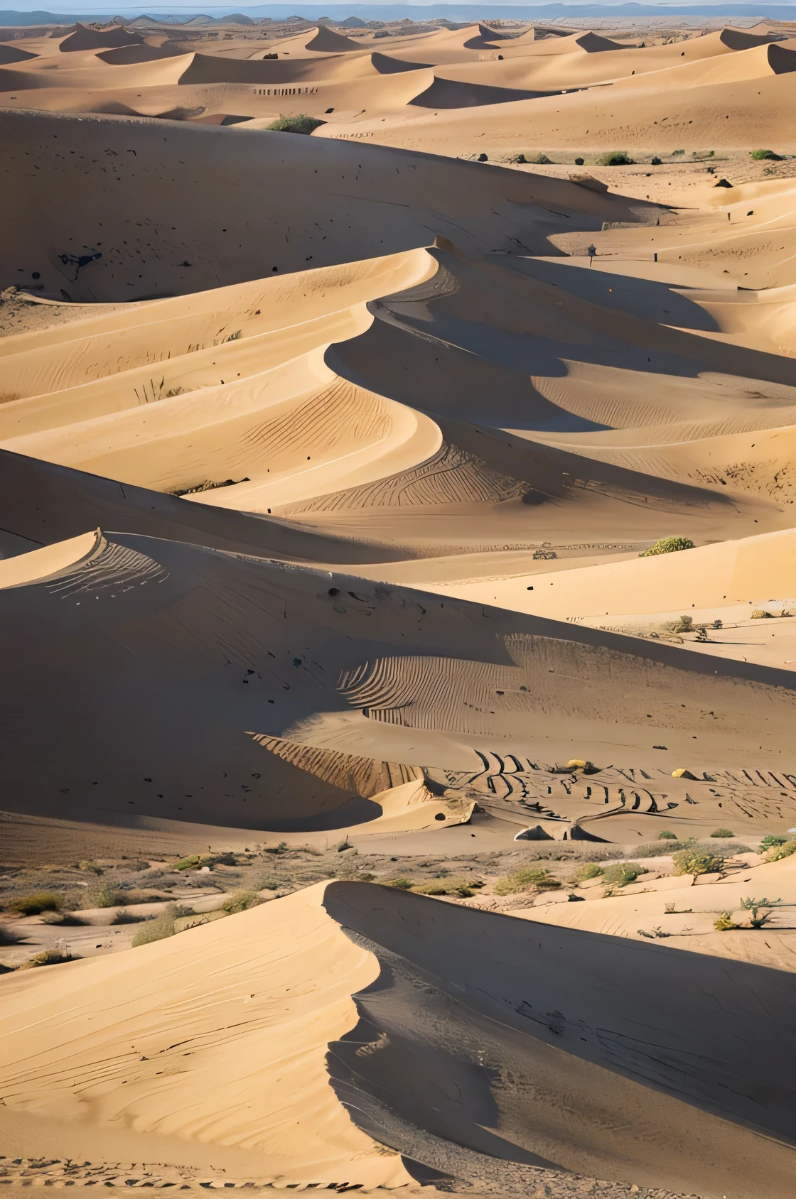Desert, very dune, linear dunes, Scientific style