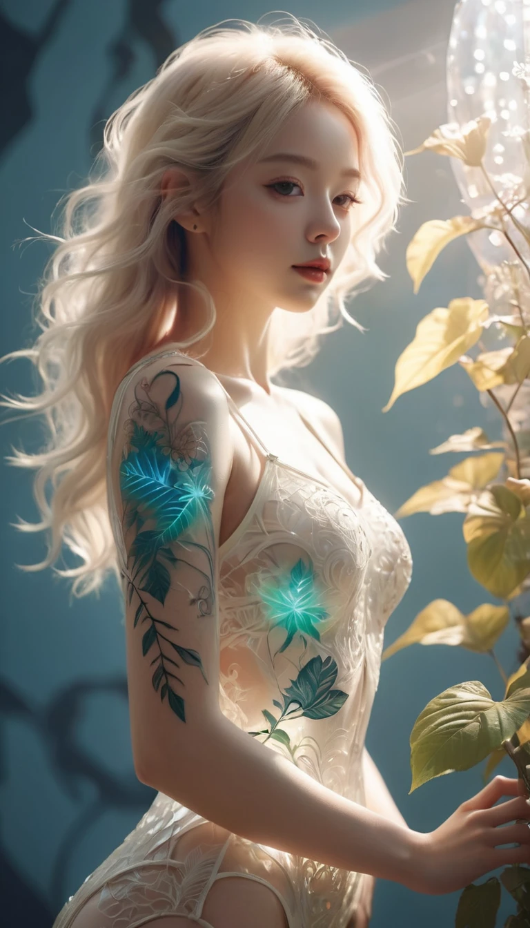 sketch,minimalism,pencil drawing,clear lines,(double exposure:1.4),delicate ornament,Kuindzhi,(upper thighs shot:1.3),full body shot,low angle shooting,(tattoo:1.3),Tyndall effect,soft focus,4k,hdr,
[hdr:0.9],Acid Graphics,plant 1girl,fantasy artwork,[detailed Vibrant face:0.33],[coat dress:0.15],[K-pop:0.417],[Upturned buttocks:0.4],masterpiece,(trash-polka tattoos:1.4),(translucent luminous body:1.5),A minimalist design,of a silhouette outline and a beautiful woman and a glowing,shadow world,intricate artwork Masterpiece,((white background1.5)),
(suspenders:0.6),