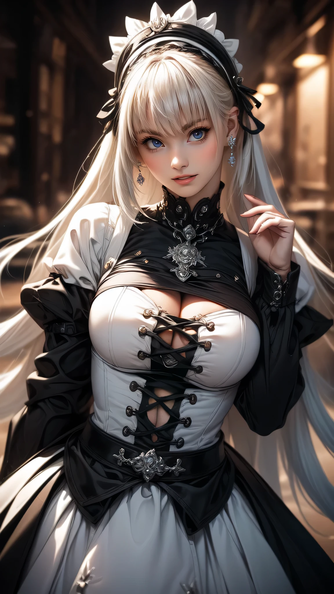 (random dance poses:1.2),White Gothic Lolita,(fantasy art,best image quality,(8K),Super realistic,最high quality, high quality, High resolution, high quality texture,high detail,beautiful,Detailed,Very detailed CG,Detailedテクスチャー,realistic expression of face,masterpiece,sense of presence,dynamic,bold)