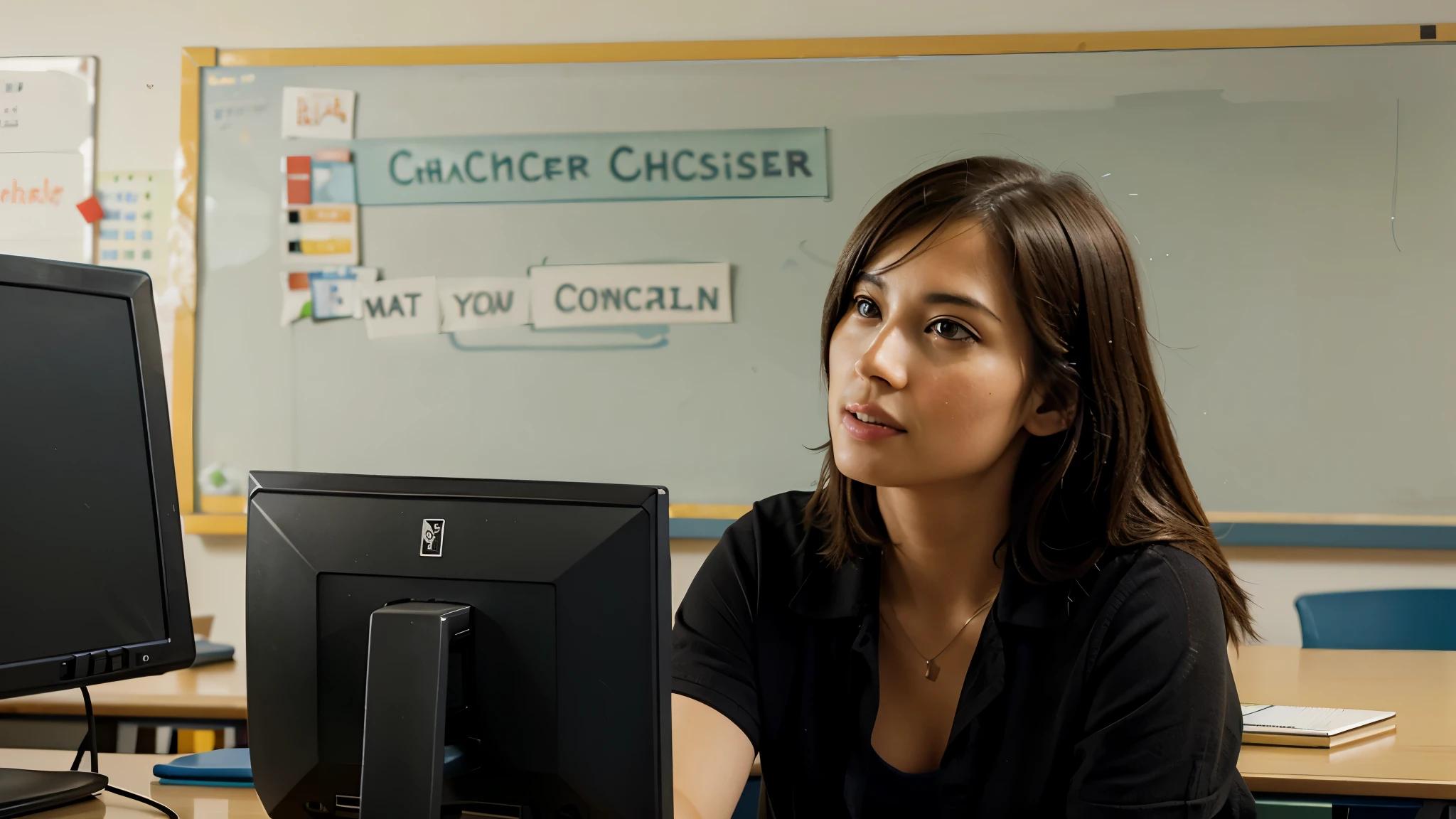 teacher teach computer