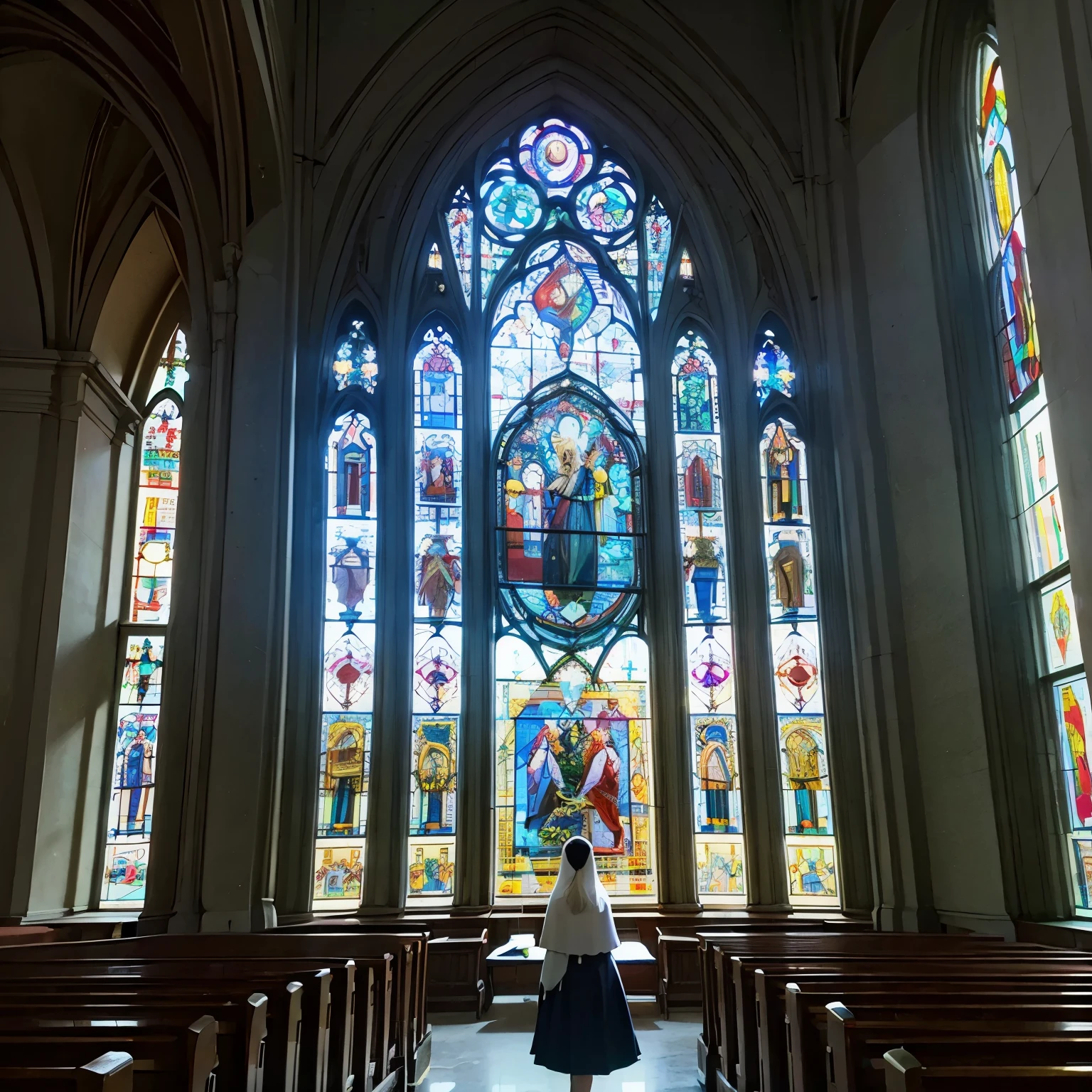 catholic church cathedral glass sculpture art window, vazia, sem nenhuma pessoa