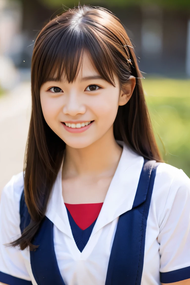 cleavage, the chest of the shirt is wide open, embarrassed , 1girl, cute, 18 years old, smiling, look at viewer, sailor uniform, seifuku, photo, realistic, best quality, hires, detailed face, classroom, detailed background, diffused lighting, depth of field, bokeh, , portrait, , ( masterpiece), accurate, anatomically correct, f/1.8, 90mm, Fujifilm GFX 50R, raw photo, regina display, super detail, high details, high quality, best quality, highres, UHD, 1080p HD, 4K, 8K, beauty,