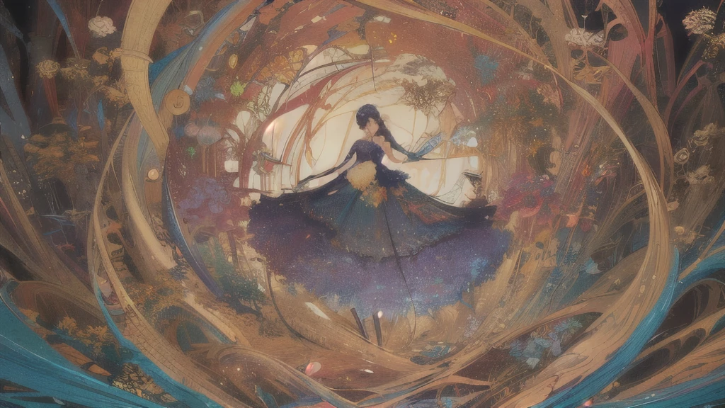 (masterpiece, highest quality, highest quality, official art, beautiful and aesthetic:1.2), (1 girl:1.3), very detailed,(fractal art:1.1),(colorful:1.1)(flowers:1.3),most detailed,(tangled:1.2), (dynamic pose), (abstract background:1.3), (China dress:1.2), (shiny skin), (lots of colors:1.4), ,(earrings:1.4),
