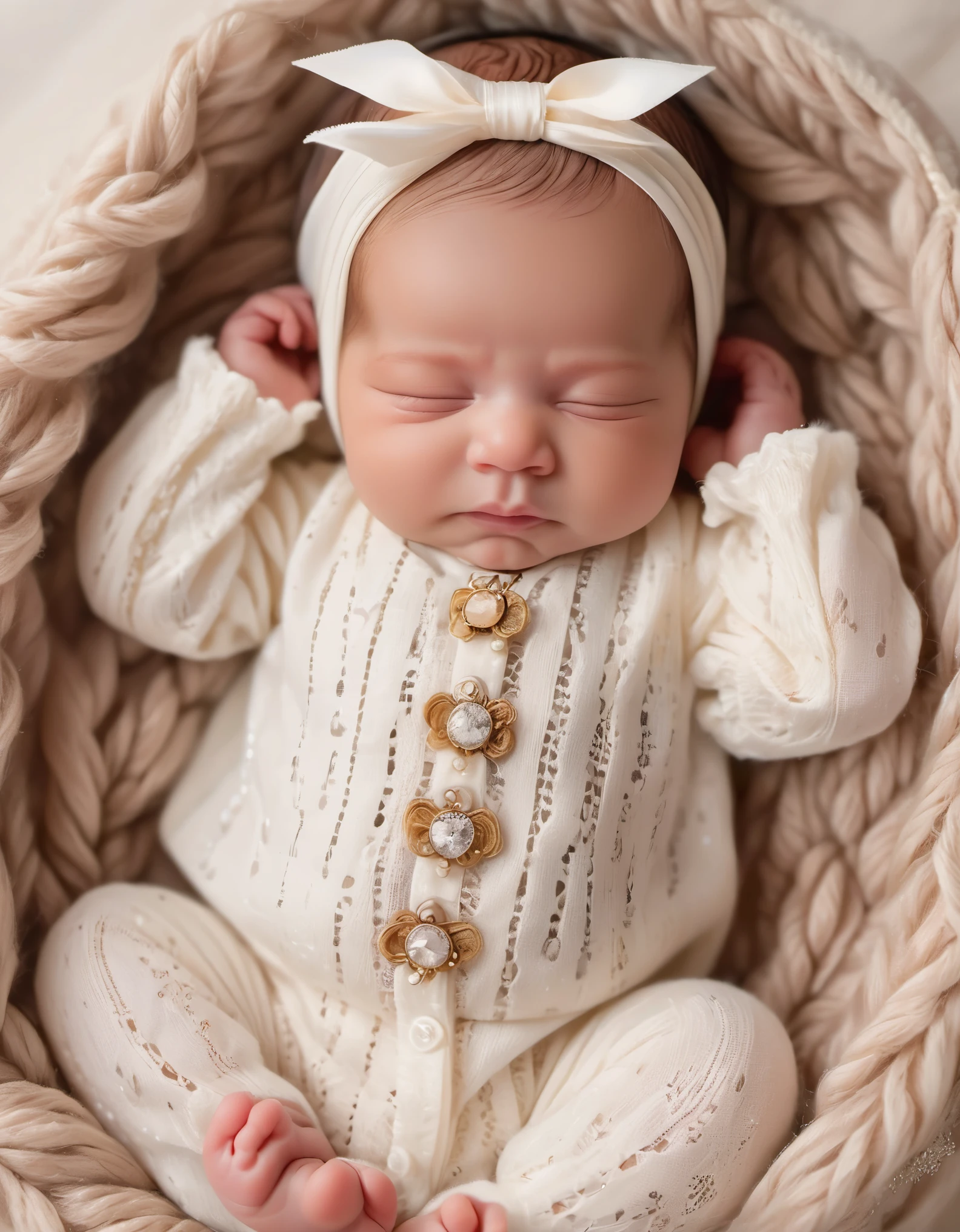 best quality，Super fine，high-rise，masterpiece：1.2，fidelity：1.37，（Newborn baby is crying），Newborn baby crying，Cute little baby，Newborn details，soft light，Warm tones，Dull background，Carefully drawn baby&#39;s little fingers and toes，Charming eyes and chubby cheeks，soft and fine skin，Newborn baby clothes details，