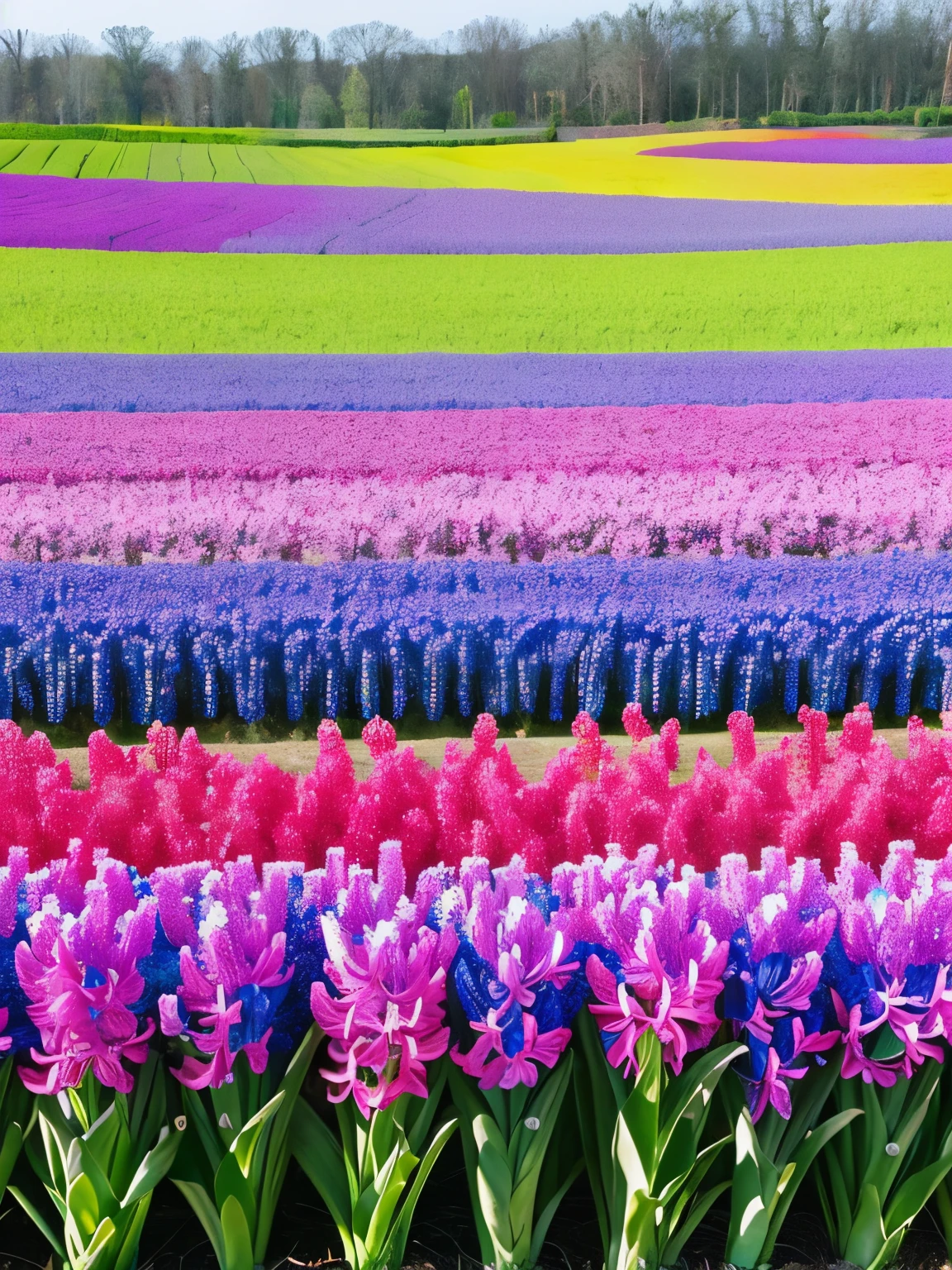 A colorful hyacinth flower field”