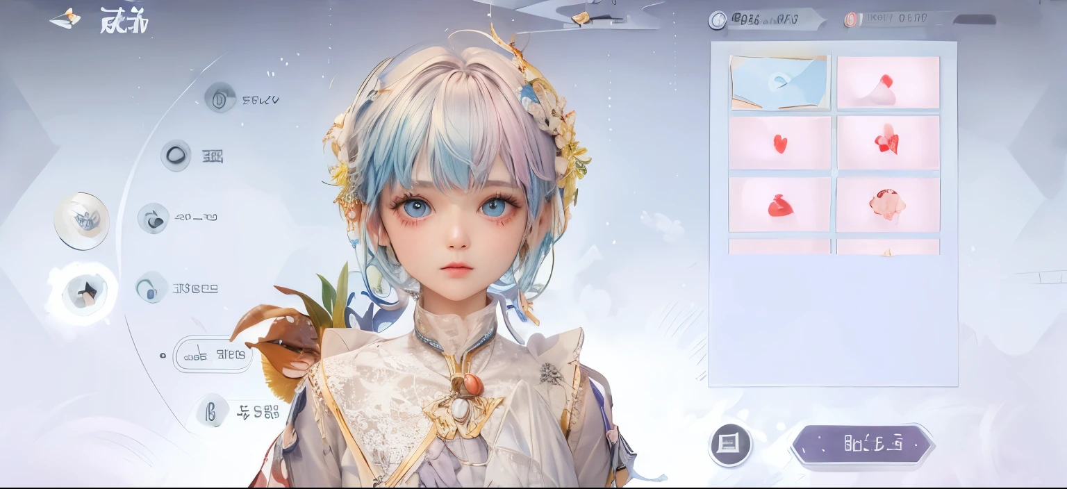 （masterpiece、highest quality、High resolution），（colorful background，（conch splatter splash，splash of color）），sweet girl，Light blueshort hair，short hair，[Light blue|pink]hair，curl，blue eyes，flash，pink嘴唇，（splash color，（white shirt），front，Full body Esbian:0.6，volume lighting，splash of color，explosion of colors，Surrounded by colorful splashes