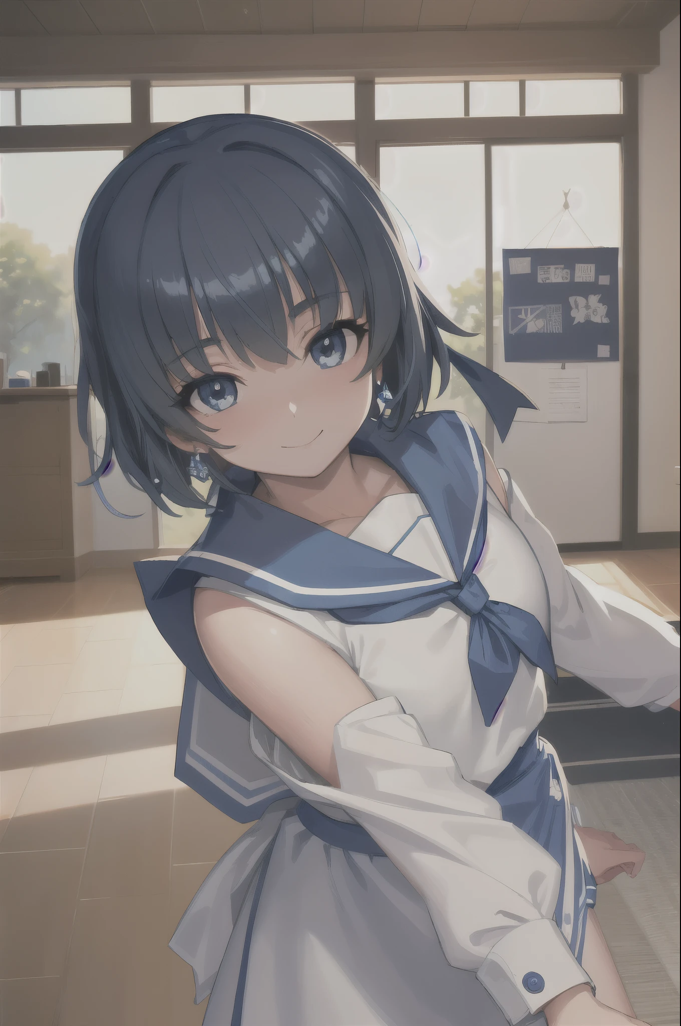(masterpiece, highest quality:1.3), (Super detailed), {figure}, {studio light, picturesque}, [best shadow],
(Akasaka CSA), (Alpha CDE)_(Gamma CDE),
break
(perfect anatomy), (symmetrical eyes, Super detailed eyes, beautiful eyes), (sharp eyeliner, Super detailed face, beautiful face), (blue eyes),
break
1girl, alone,
break
ChougeiKC, blue seraph, blue sailor collar, white neckerchief, shawl, bandana, white waist apron,
break
looking at viewer, 斜視figure, (head and shoulders), smile, blush, (indoor, office, living room),
break
