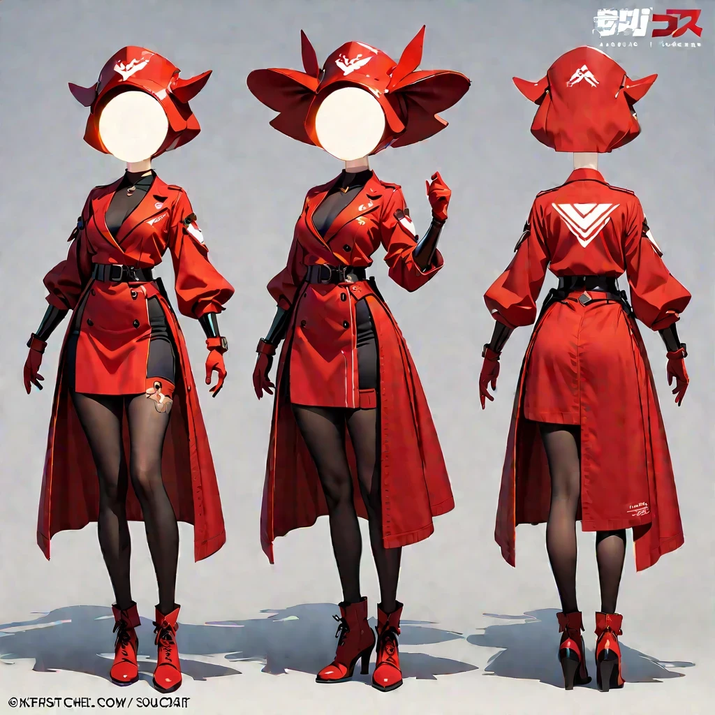 A woman wearing a red suit and black leggings, Poses in a dynamic way, Concept art reminiscent of Ross Tran，and features the main art style of Krenz Cushat，With hints of embryonic concept art. The artwork showcases high-detailed nuances, Especially the ones wearing red uniforms, Inspired by Krenz Cushat and Ross Tran，and incorporates the style of Wojtek Fus. the work captures the essence of conceptual art in high detail, Cast vibrant colors and showcase dynamic poses