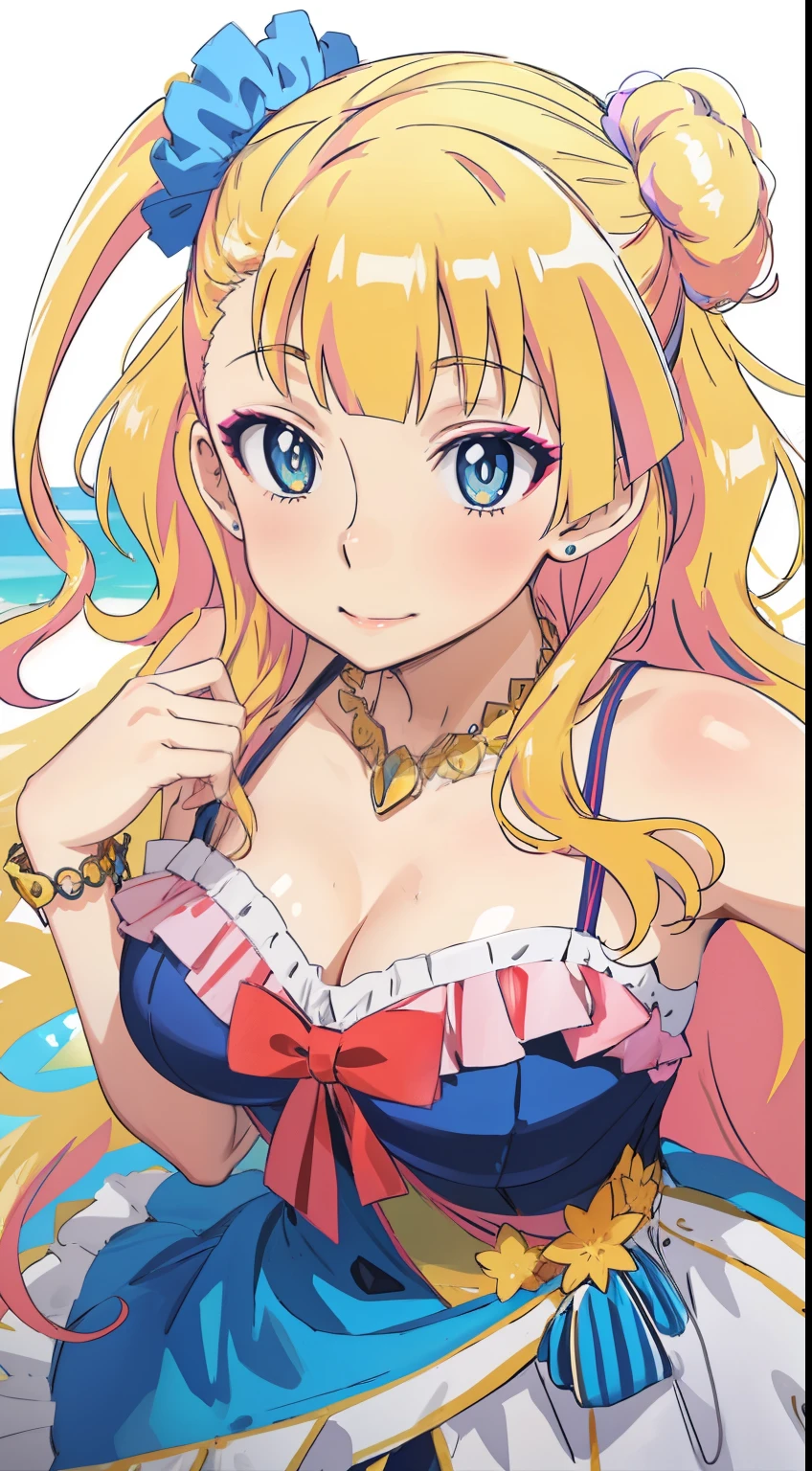 1 girl, galko,Galko,smile,makeup,natural lip,straight hair,Gorgeous dresses in black,Both shoulders_exposed,necklace,earrings,skin luster,sexy pose,looking at the viewer, in the center of the image,bust shot,１with people,
highest quality, High resolution, beautiful eyes, highly detailed face, Detailed CG, 