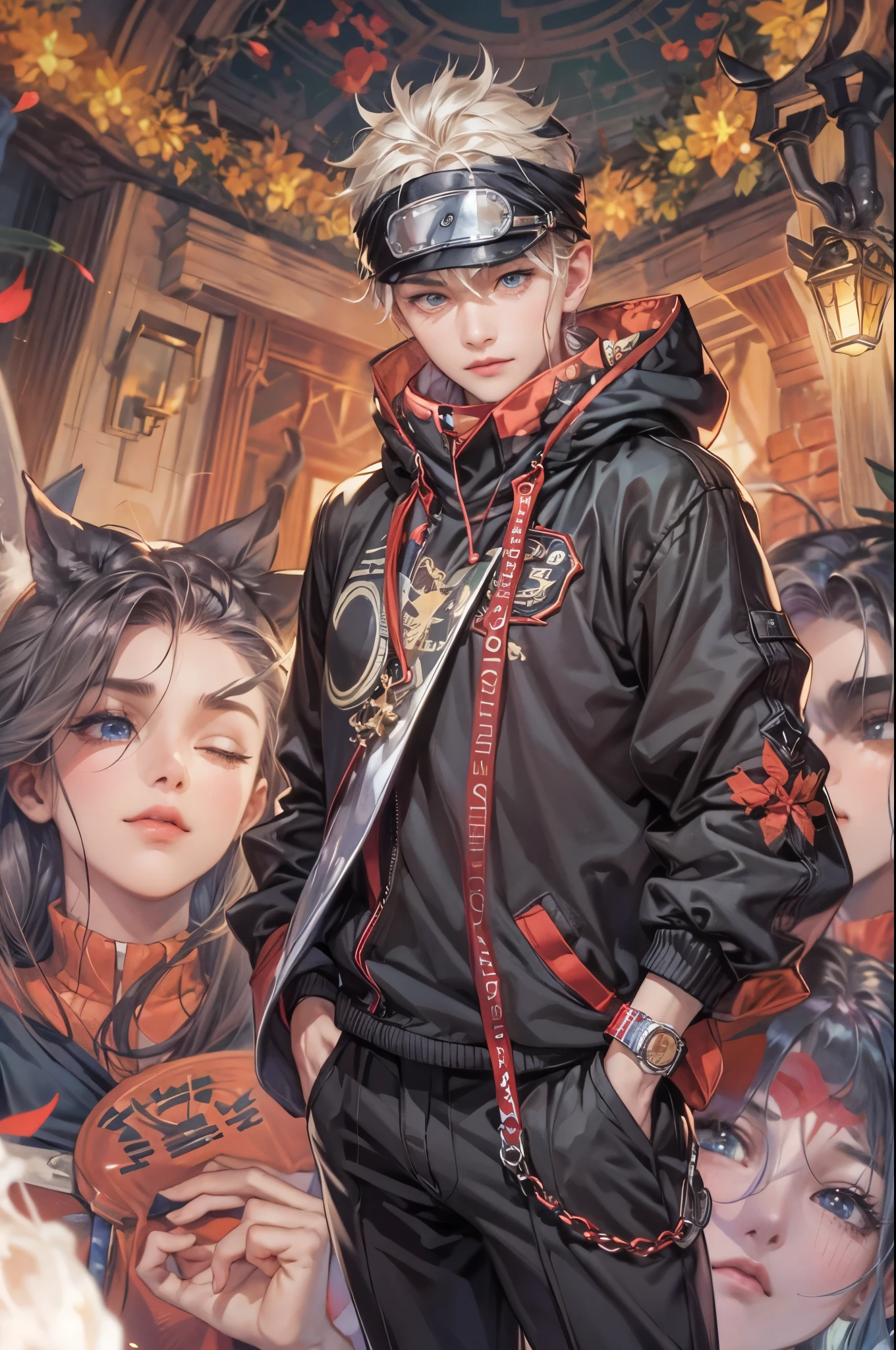 ((Best quality)), ((masterpiece)), (detailed), ((perfect face)), ((halfbody)) naruto in Disneyland