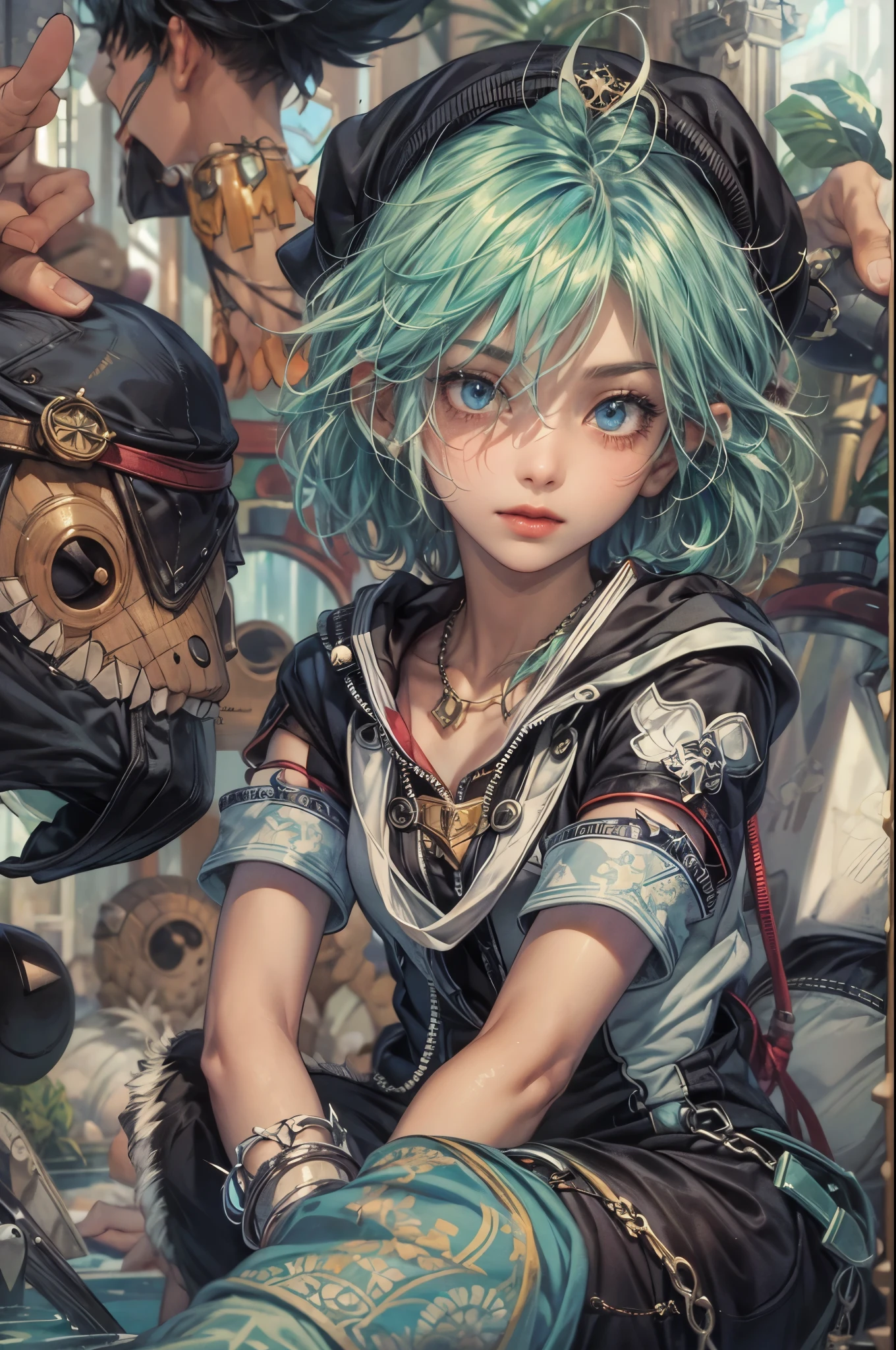 ((Best quality)), ((masterpiece)), (detailed), ((perfect face)), ((halfbody)) kingdom hearts character