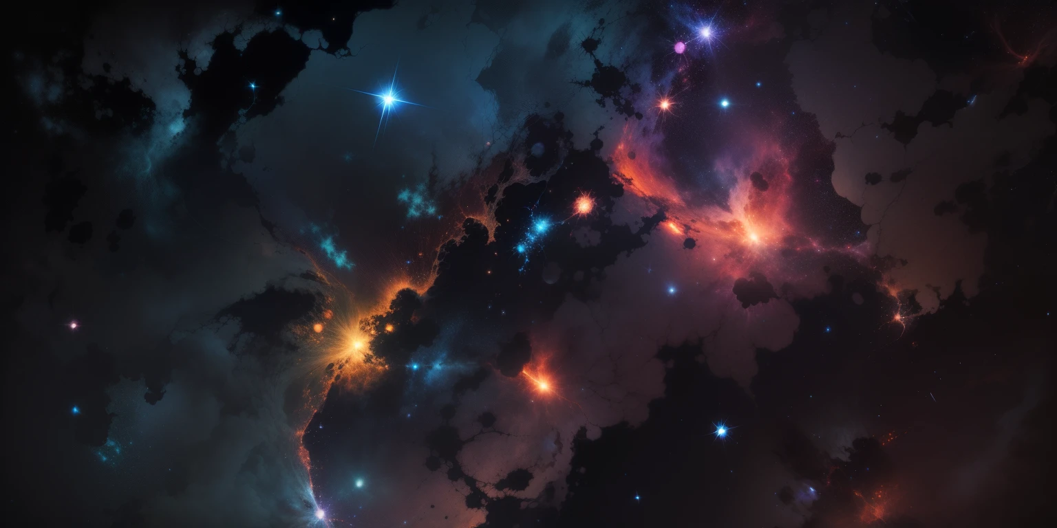 space with star and synapses, mysterious, nebulae