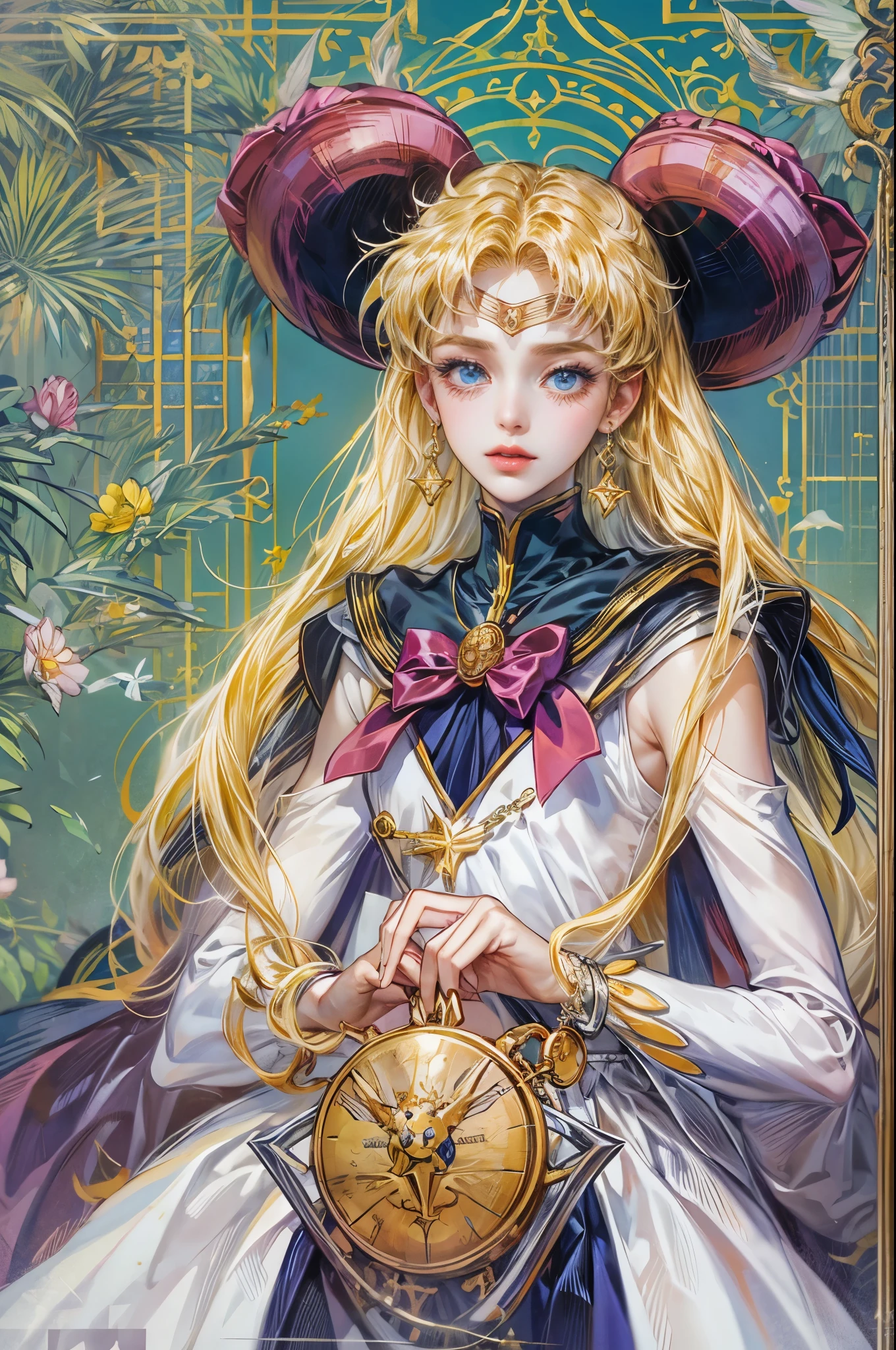 ((Best quality)), ((masterpiece)), (detailed), ((perfect face)), ((halfbody)) ((Sailor Moon Villain: The Witches 5)) solo picture close-up