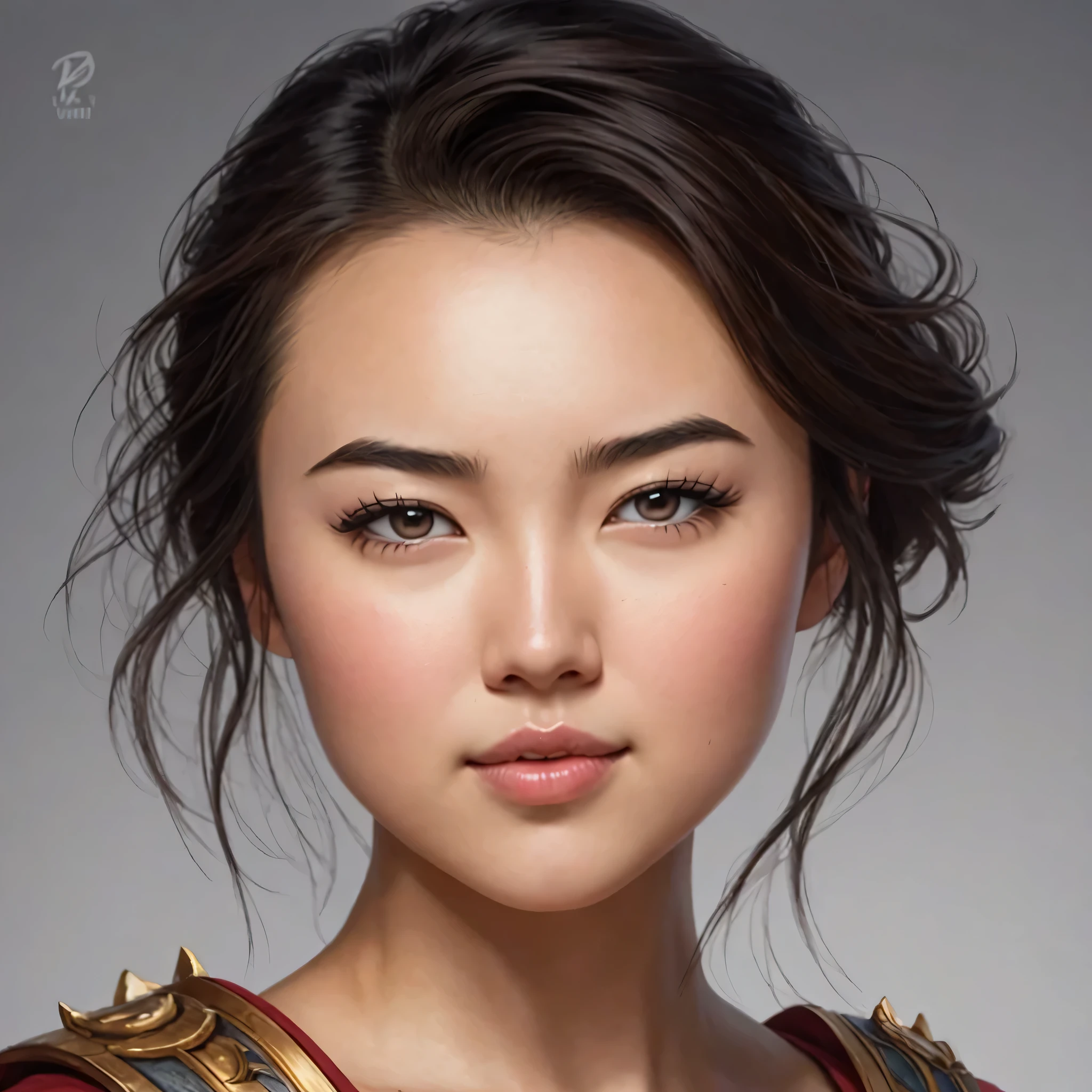 Jessica henwick, anime, full lips, curvy, toned, relaxed, headshot
