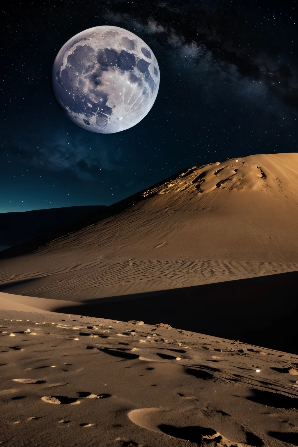 eliminar la imagen de la tierra y mostrar la luna completa de fondo