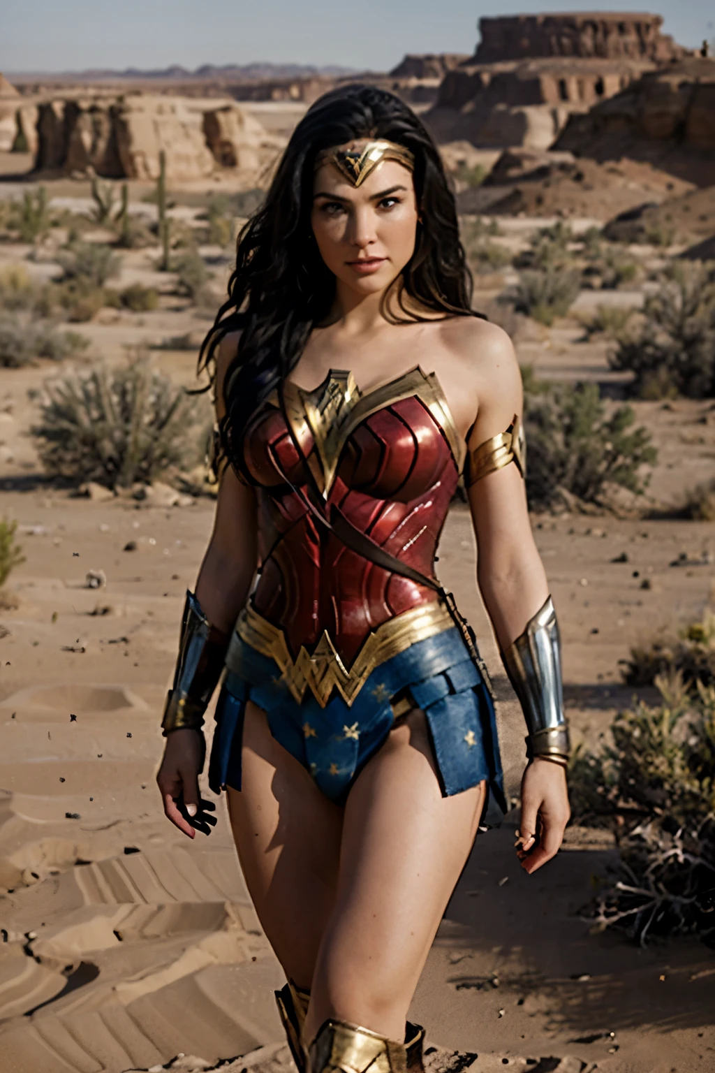 wonder woman in desert