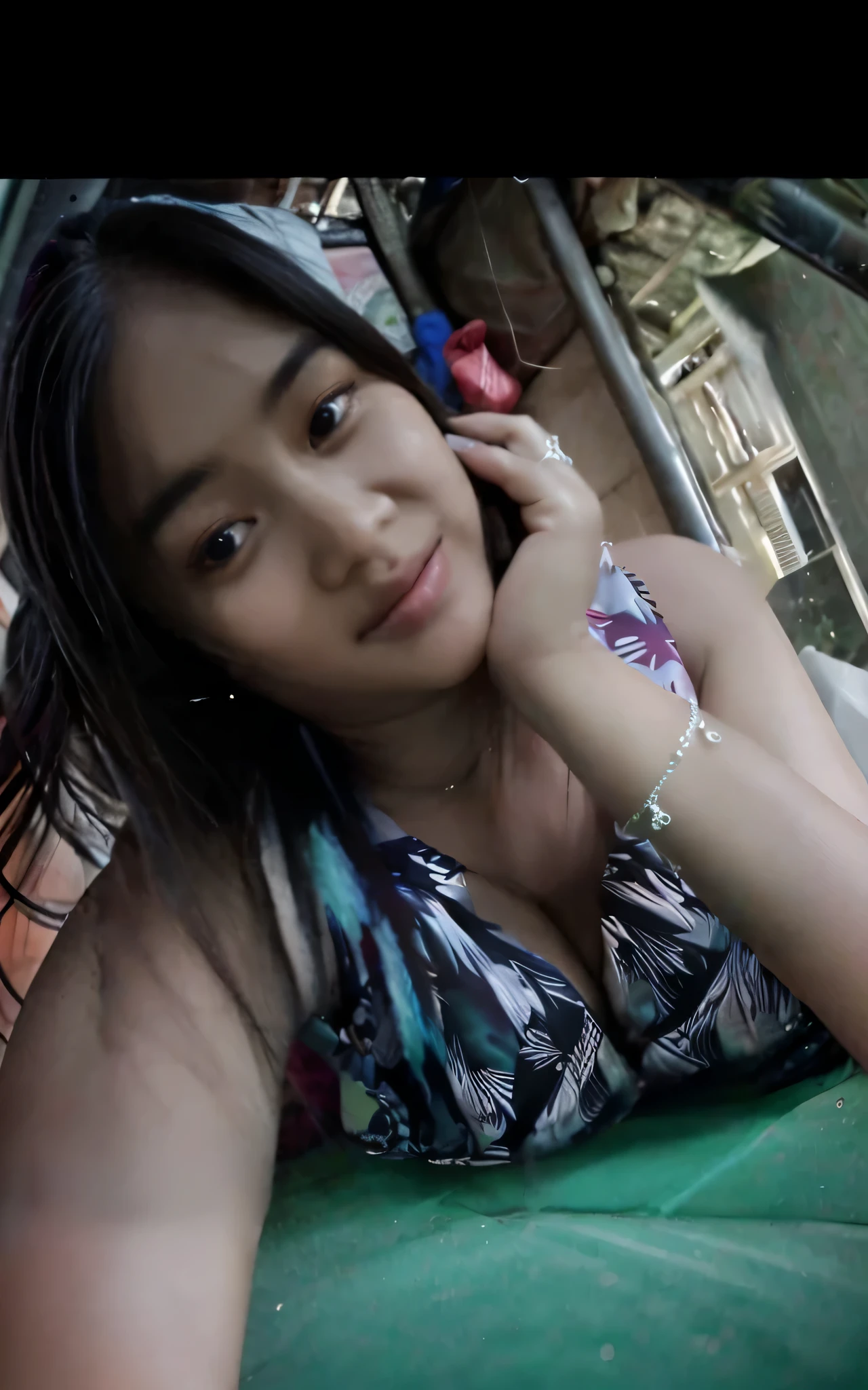 there is a woman that is laying down on the ground talking on a cell phone, she is about 1 , cute photo, slight cute smile, with a beautifull smile, with a seductive smile, sweet and innocent, she is about 20 years old, she is about 2 0 years old, beautiful pretty young, 18 years old