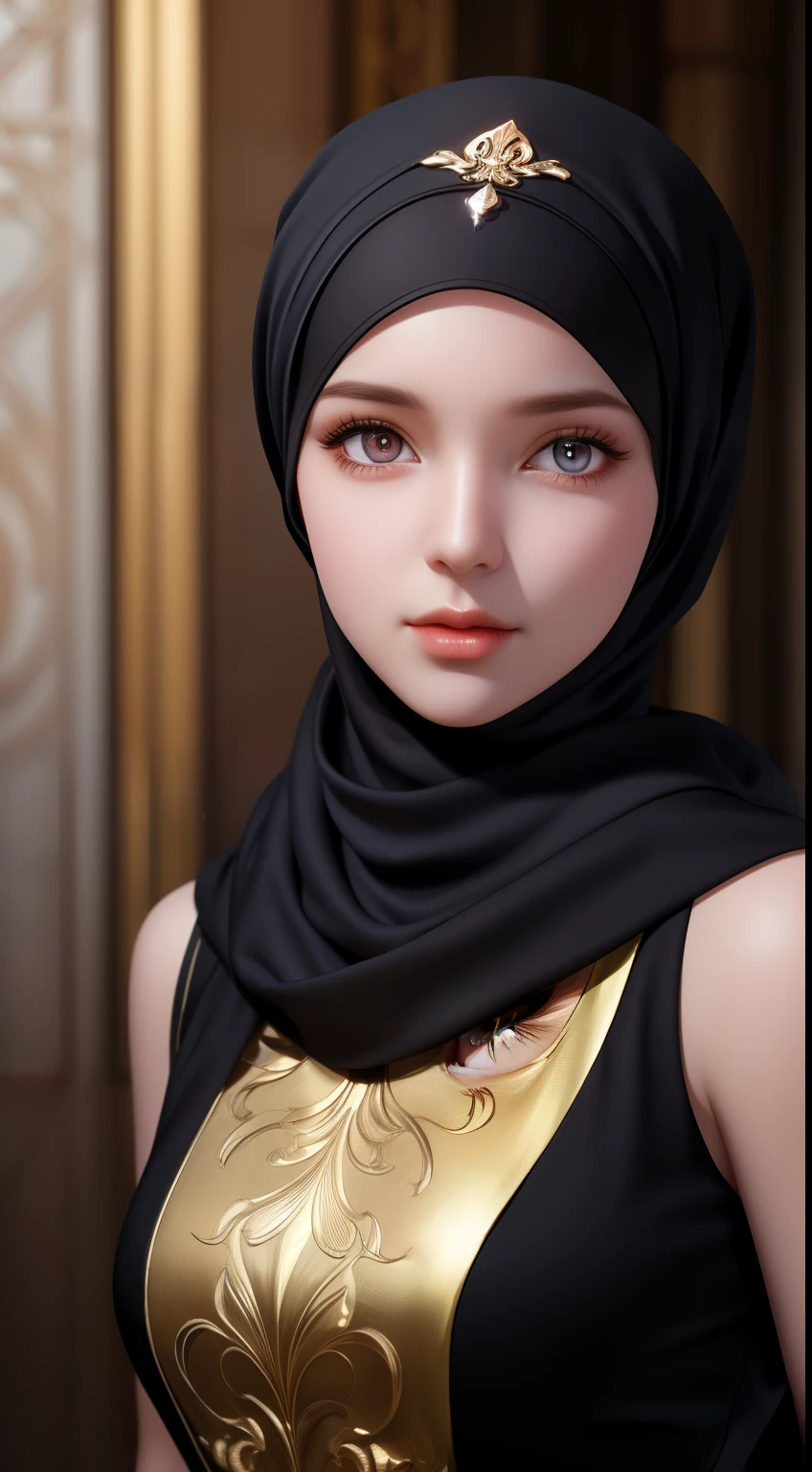 1girl, solo, beautiful face, high detailed realistic eyes, double eyelids, high detailed realistic pupils, (upon body from head to waist:1.36), (wearing hijab:1.37), (moslem headscarf:1.37), reading glasses, sitting alone on a long chair, amazing mosque park background, taj mahal, best quality, masterpiece, highres, black and white moslem female dress, Beautiful face, (upon body from head to waist:1.35), tyndall effect, photorealistic, dark studio, two tone lighting, 8k uhd, dslr, soft lighting, high quality, volumetric lighting, candid, Photograph, high resolution, 4k, 8k, Bokeh, (hyperrealistic girl), (illustration), (high resolution), (extremely detailed), (best illustration), (beautiful detailed eyes), (best quality), (ultra-detailed), (masterpiece), (wallpaper), (photorealistic), (natural light), (rim lighting), (detailed face), (high detailed realistic skin face texture), (anatomically correct), (heterochromic eyes), (detailed eyes), (sparkling eyes), (dynamic pose), (hair completely covered by the hijab:1.35), looking to viewer