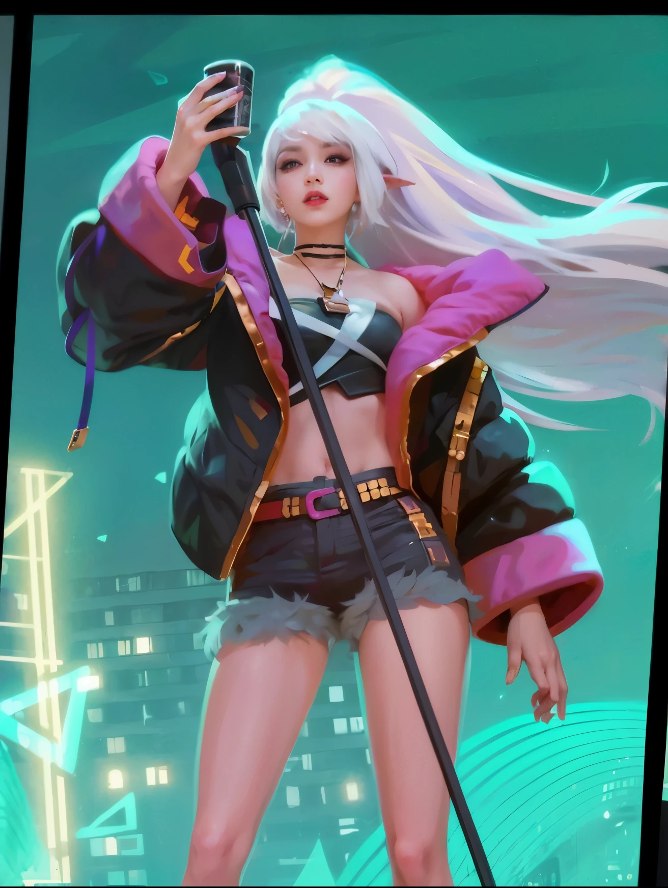 (8k, RAW photo, photorealistic:1.25) ,( lipgloss, eyelashes, gloss-face, glossy skin, best quality, ultra highres, depth of field, chromatic aberration, caustics, Broad lighting, natural shading,Kpop idol) looking at viewer with a serene and goddess-like happiness,
