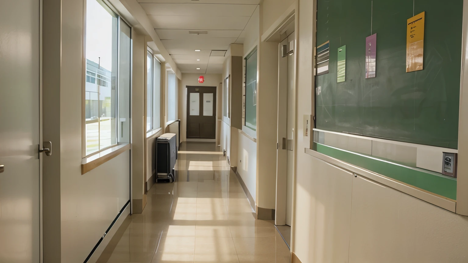 Hallway into the classroom