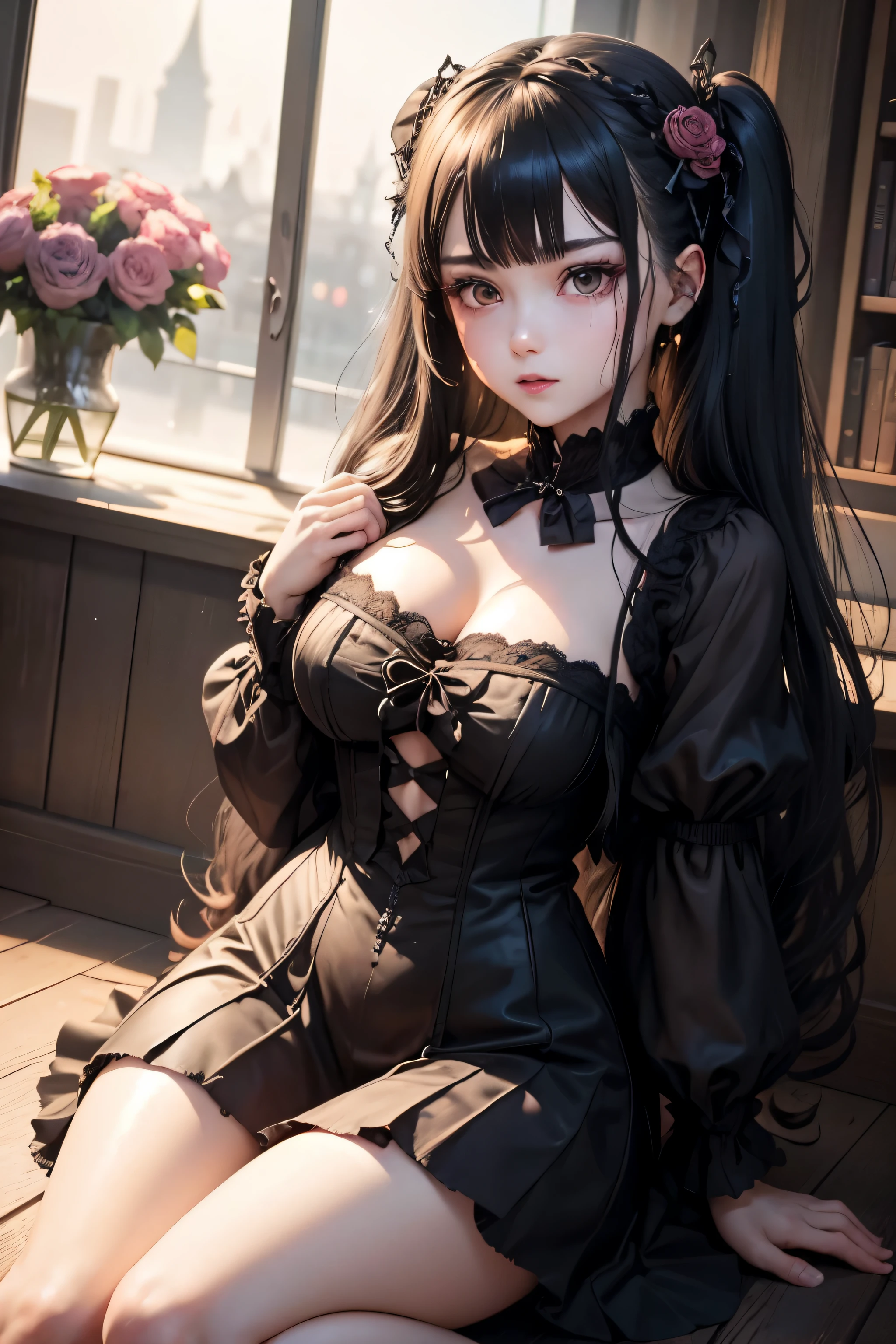 ハードdark gothicメイク、Insanity、deep night sky、horror、cry、grieve、Good skin glow、dark gothicメイク、dark smile、restless palace、fragrant beauty、22 years ago、lure、Expression of intense sexual pleasure、embarrassed look、dark gothic、lewd expression、pieces fly、highest quality、Browse 5 books、Expression of sexual pleasure in suffering、purple maid outfit、Mysterious、Noble、A face that is holding back the toilet、super sexy、loving smile、twin tail hair、jet black ruffle skirt、right blue eye, left eye is red、Gothic bed covered with roses、Super bewitching pose、stick out your butt、platform heel shoes、dark makeup、black lipstick、Stained glass、black metal world、open your legs loosely、make the world beautiful、sit on a bed of roses、gothic ta clothing、comb hair、A little slender、silver hair、long hair straight hair、cute gothic loliress、beautiful face、elegant face、bewitching face、knee high socks、Stained glassが背景、My chest is shiny from a lot of sweat、the room is dark、goth long dress、bell sleeve、wizard sleeve、decadent look、性的にexcited look、part of hair、ceremony、ゴシックceremony、kneel down、From right arm to crotch、、spread your legs wide、slender body、gentle expression、masturbating、deep black eyeshadow、despicable act、deep black eyeliner、There&#39;There&#39;s no sweat on my face、The face is not dirty、excited look、troubled face、Glossy thighs wet with water、Thighs wet and shiny with oil、Background of a room full of roses、sad expression、rose maiden、embroidery is pink、The costume has pink embroidery、thigh high socks、kneel down、Place your knees on the floor、knee high socks、Her thighs are shining with a lot of sweat.、kneel down、My body is wet and shiny、I&#39;m sweating a lot、A lot of sweat and stickiness on the thighs、Sweat shining on your thighs、pretty sweaty、My thighs are sweaty、my thighs are so wet、My thighs are shiny because I sweat a lot.、A large amount of sweat shines all over the body、drunk face、angle shot of pull、