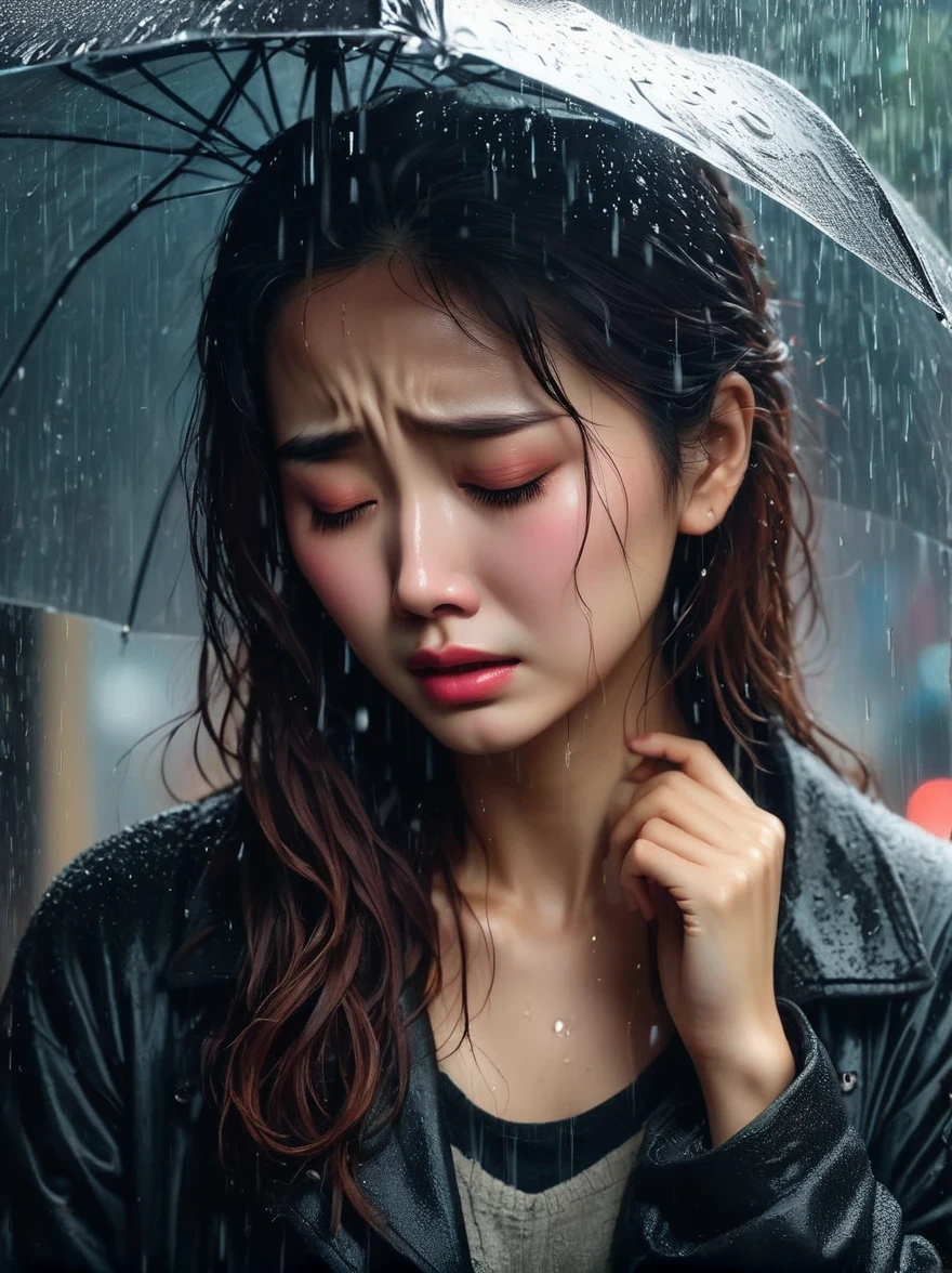 in the cold rain，A girl stands alone in a deserted place，Her figure looked particularly desperate。The rain hit her mercilessly，但它不有able力的&#39;Wash away the pain and despair in her heart。

Her eyes are empty and numb，Seems to have lost hope in life。her lips closed，It seems that I no longer have the strength to shout out the pain in my heart。Her hands hang limply at her sides，There is no warmth in the palm of my hand。

soak，Clinging to her body，Highlight her thin figure。her shoulders trembled，As if trying his best to suppress the despair in his heart。Her eyes are dull，without any focus，It seems that I have lost all expectations for this world。

The sound of rain is harsh，As if laughing at her helplessness and despair。She closed her eyes，Try everything in this world，But the despair inside is even stronger。She felt like she was about to be swallowed up by the rain，有able力的&#39;able&#39;can&#39;t find a way out。

Everything around becomes blurry and indifferent，She felt like she was slowly disappearing into the cold rain。Her heart was torn to pieces by despair，有able力的&#39;No more piecing together。She felt like she was heading towards endless darkness，有able力的 no longer find light and hope。