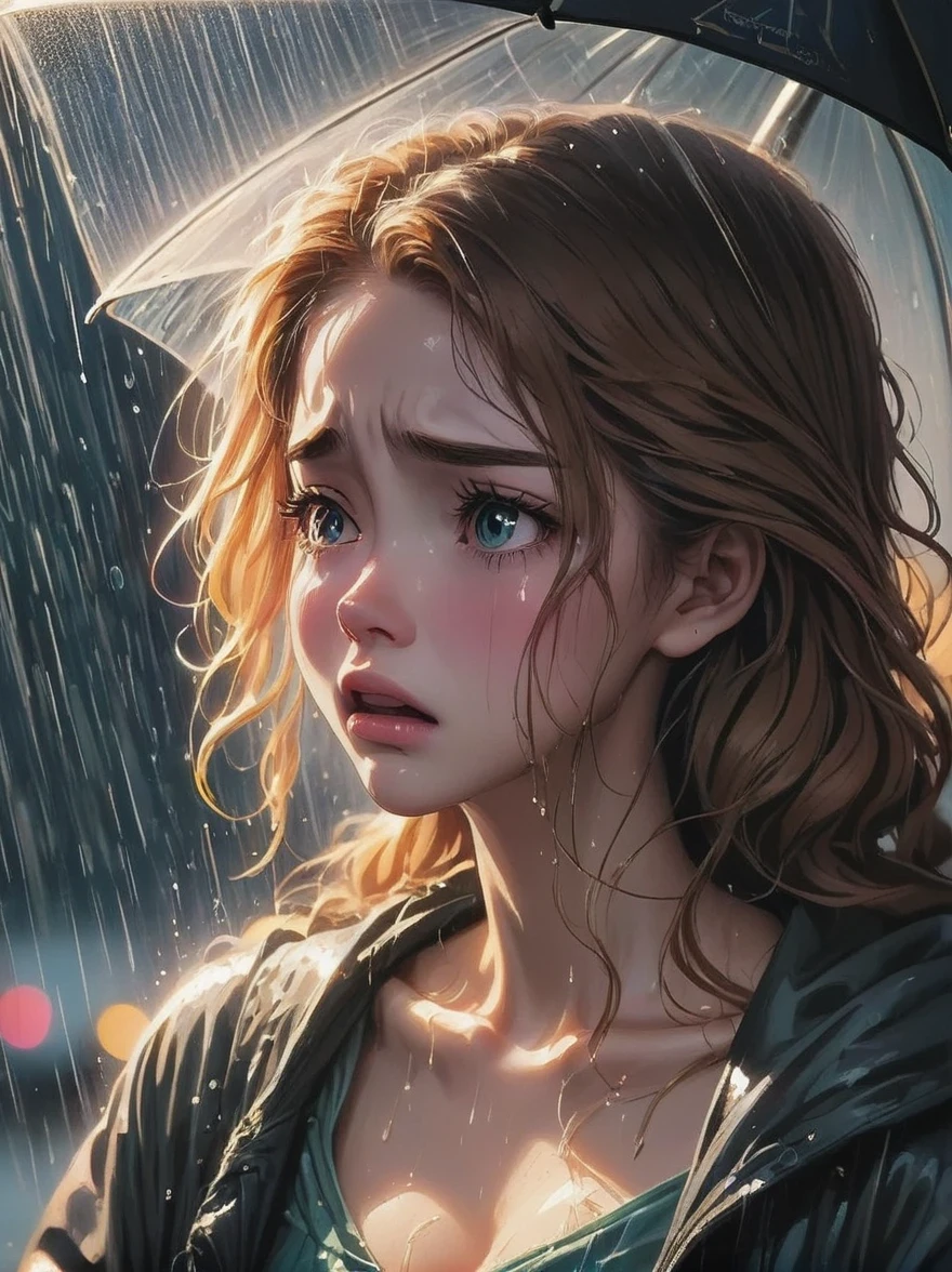 in the cold rain，A girl stands alone in a deserted place，Her figure looked particularly desperate。The rain hit her mercilessly，但它不有able力的&#39;Wash away the pain and despair in her heart。

Her eyes are empty and numb，Seems to have lost hope in life。her lips closed，It seems that I no longer have the strength to shout out the pain in my heart。Her hands hang limply at her sides，There is no warmth in the palm of my hand。

soak，Clinging to her body，Highlight her thin figure。her shoulders trembled，As if trying his best to suppress the despair in his heart。Her eyes are dull，without any focus，It seems that I have lost all expectations for this world。

The sound of rain is harsh，As if laughing at her helplessness and despair。She closed her eyes，Try everything in this world，But the despair inside is even stronger。She felt like she was about to be swallowed up by the rain，有able力的&#39;able&#39;can&#39;t find a way out。

Everything around becomes blurry and indifferent，She felt like she was slowly disappearing into the cold rain。Her heart was torn to pieces by despair，有able力的&#39;No more piecing together。She felt like she was heading towards endless darkness，有able力的 no longer find light and hope。