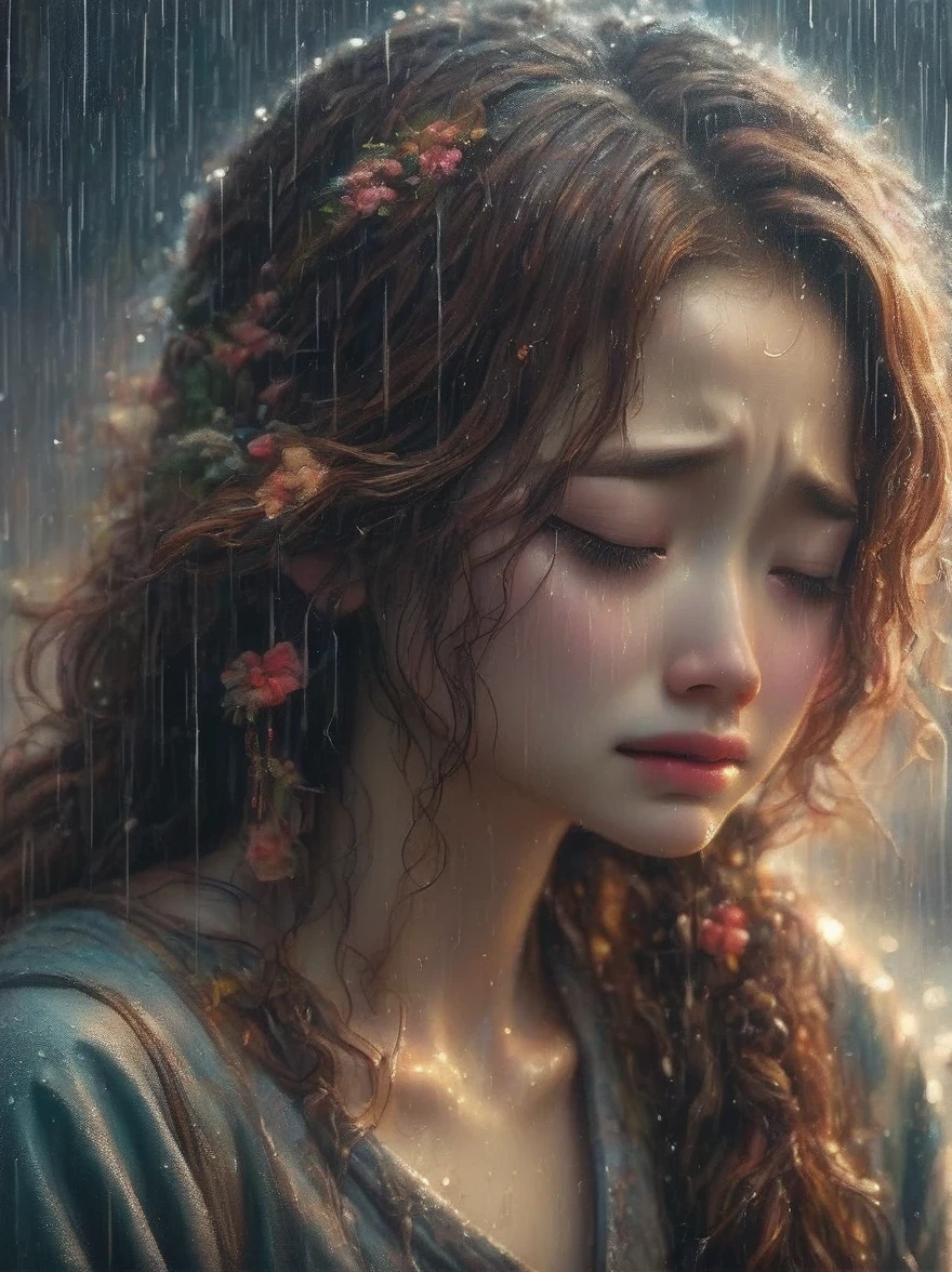 in the cold rain,A girl stands alone in a deserted place,Her figure looked particularly desperate。The rain hit her mercilessly,但它不有able力的'Wash away the pain and despair in her heart。
Her eyes are empty and numb,Seems to have lost hope in life。her lips closed,It seems that I no longer have the strength to shout out the pain in my heart。Her hands hang limply at her sides,There is no warmth in the palm of my hand。
soak,Clinging to her body,Highlight her thin figure。her shoulders trembled,As if trying his best to suppress the despair in his heart。Her eyes are dull,without any focus,It seems that I have lost all expectations for this world。
The sound of rain is harsh,As if laughing at her helplessness and despair。She closed her eyes,Try everything in this world,But the despair inside is even stronger。She felt like she was about to be swallowed up by the rain,有able力的'able'can't find a way out。
Everything around becomes blurry and indifferent,She felt like she was slowly disappearing into the cold rain。Her heart was torn to pieces by despair,有able力的'No more piecing together。She felt like she was heading towards endless darkness,有able力的 no longer find light and hope。