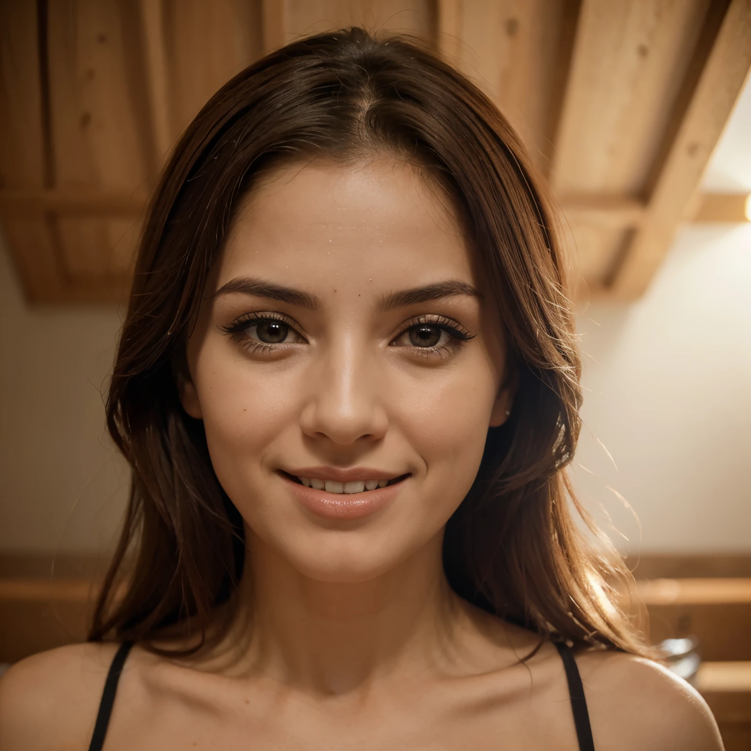 (best quality, hyper-realistic), (photography:1.2), (portrait:1.1), a stunningly realistic, high resolution 8K photo of a beautiful 30-year-old woman with medium long hair and a glamorous figure big smile, dark makeup, soft light, head and shoulders, cover, (vivid colors:0.9)(hair blond)(short hasir)(location is restorant turkye istanbol)(Dinner table with wine glass)