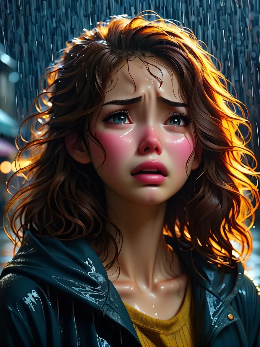 in the cold rain，A girl stands alone in a deserted place，Her figure looked particularly desperate。The rain hit her mercilessly，但它不有able力的&#39;Wash away the pain and despair in her heart。

Her eyes are empty and numb，Seems to have lost hope in life。her lips closed，It seems that I no longer have the strength to shout out the pain in my heart。Her hands hang limply at her sides，There is no warmth in the palm of my hand。

soak，Clinging to her body，Highlight her thin figure。her shoulders trembled，As if trying his best to suppress the despair in his heart。Her eyes are dull，without any focus，It seems that I have lost all expectations for this world。

The sound of rain is harsh，As if laughing at her helplessness and despair。She closed her eyes，Try everything in this world，But the despair inside is even stronger。She felt like she was about to be swallowed up by the rain，有able力的&#39;able&#39;can&#39;t find a way out。

Everything around becomes blurry and indifferent，She felt like she was slowly disappearing into the cold rain。Her heart was torn to pieces by despair，有able力的&#39;No more piecing together。She felt like she was heading towards endless darkness，有able力的 no longer find light and hope。