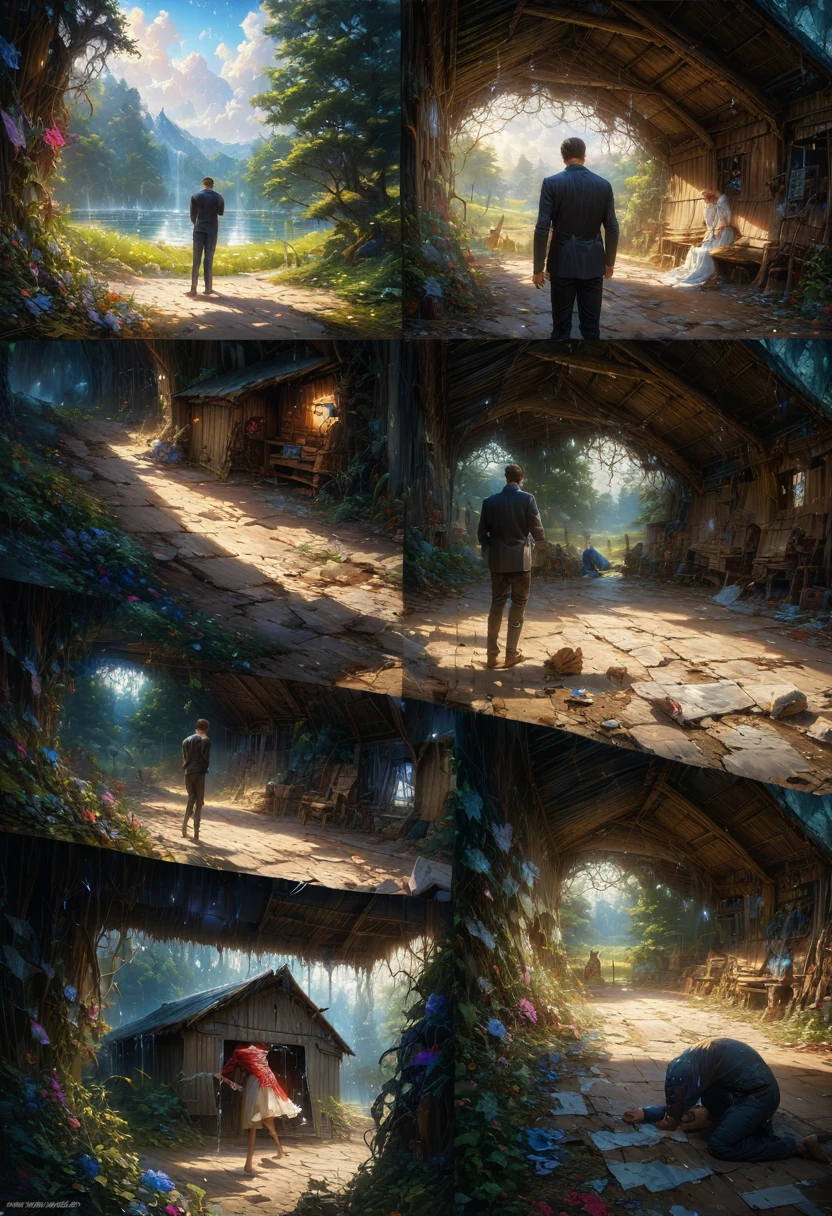 comic art style, anime realism, (crying, shed tears:1.5), Proposal scene, (best quality, perfect masterpiece, Representative work, official art, Professional, high details, Ultra intricate detailed:1.3)