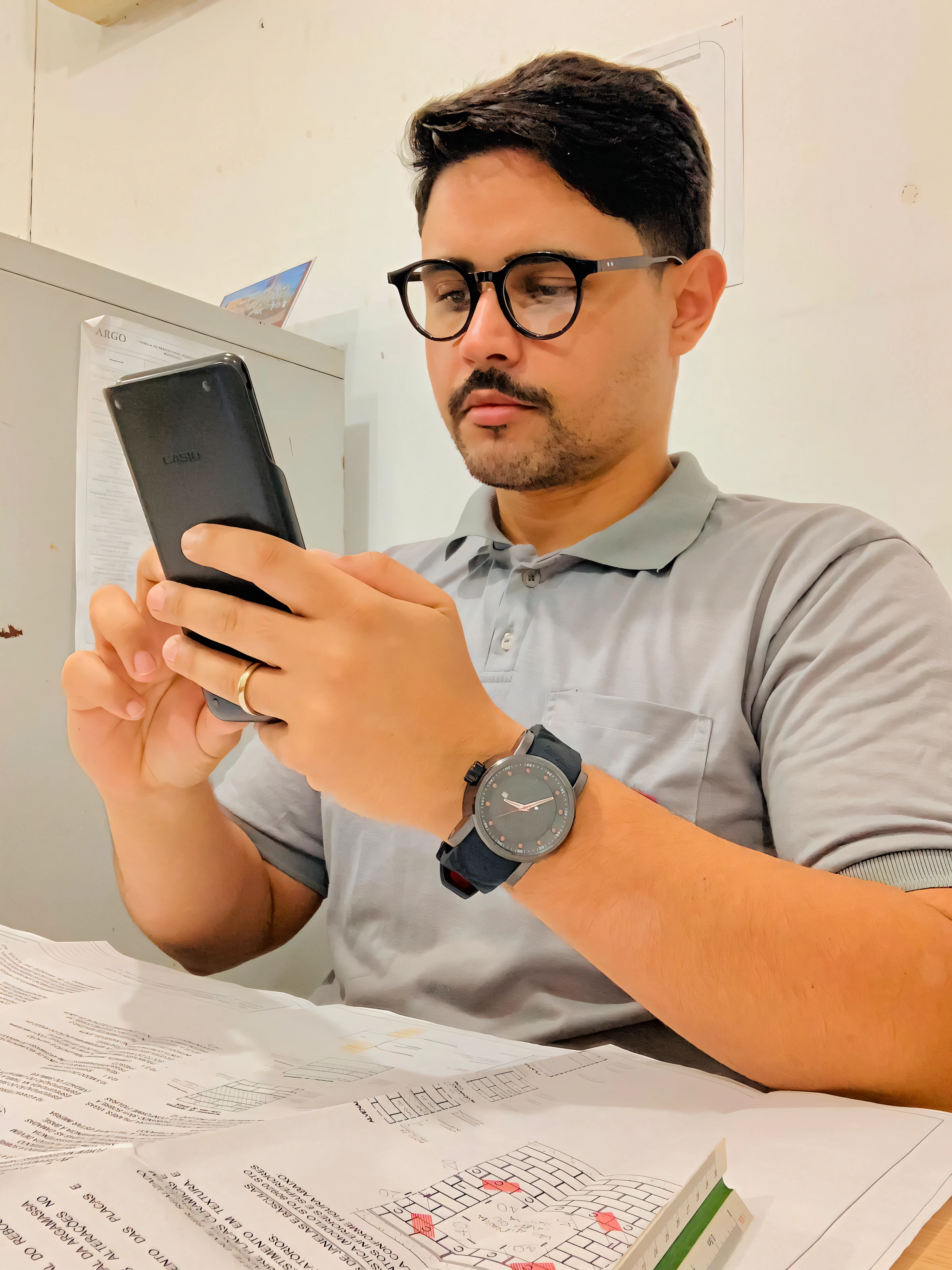 No trabalho