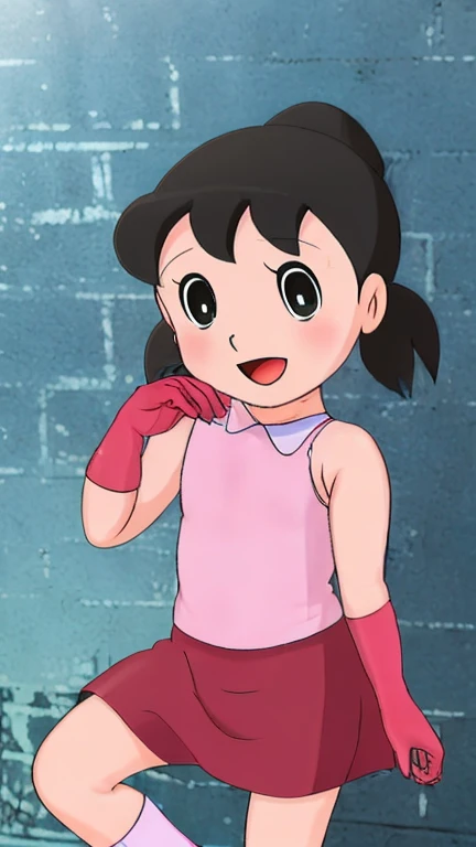 chell, ponytail, tank top, clothes around waist, cleaning a portal gun at a workbench, bright morning sunlight shining through window (zrpgstyle) (masterpiece:1.2) (illustration:1.2) (best quality:1.2) (detailed) (intricate) (8k) (HDR) (cinematic lighting) (sharp focus),sunrise background