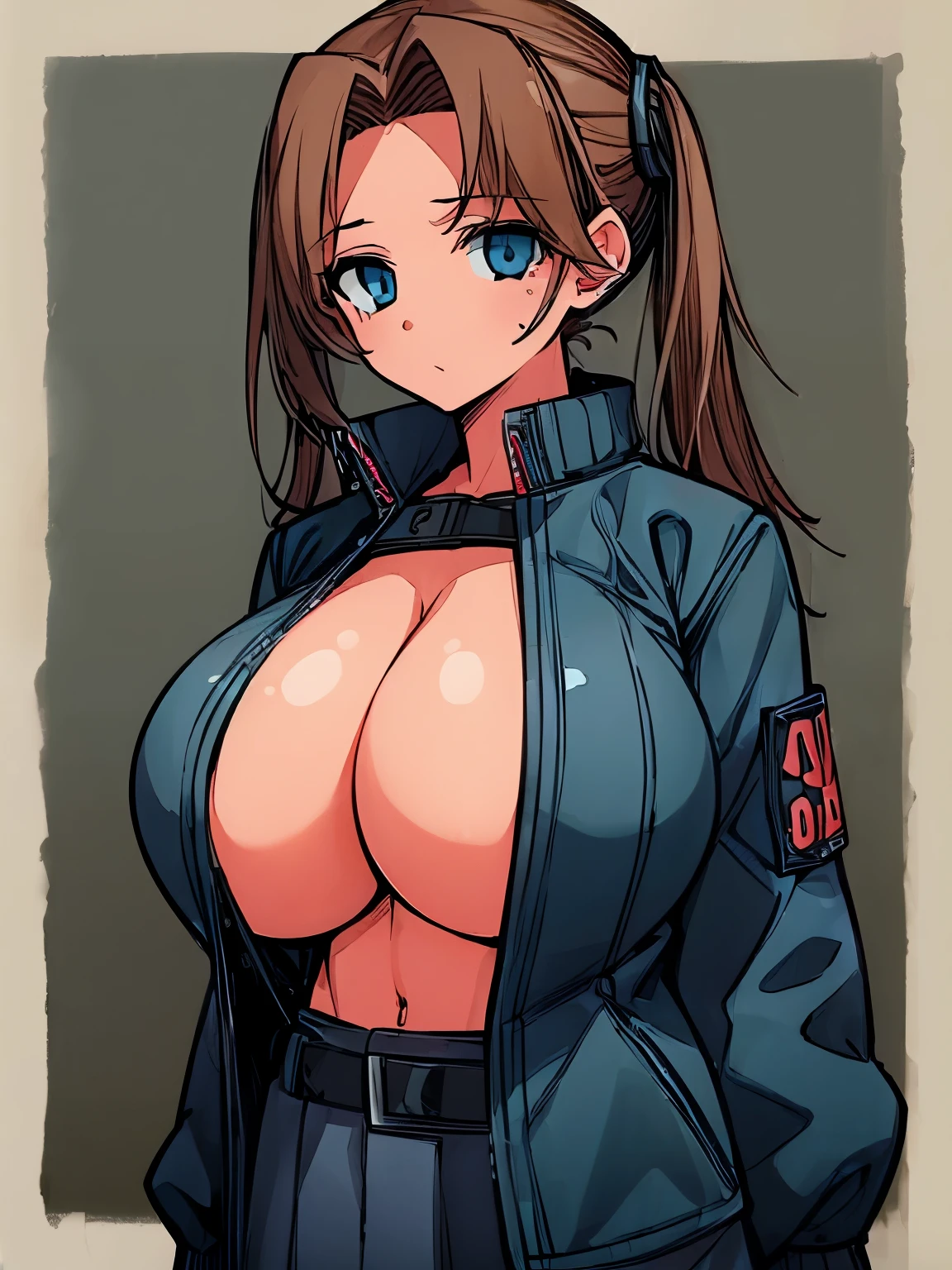 (girl:1.5), (huge tits:1.2), (solo:1.2), (mage:1.0), (yoji shinkawa style:1.0)