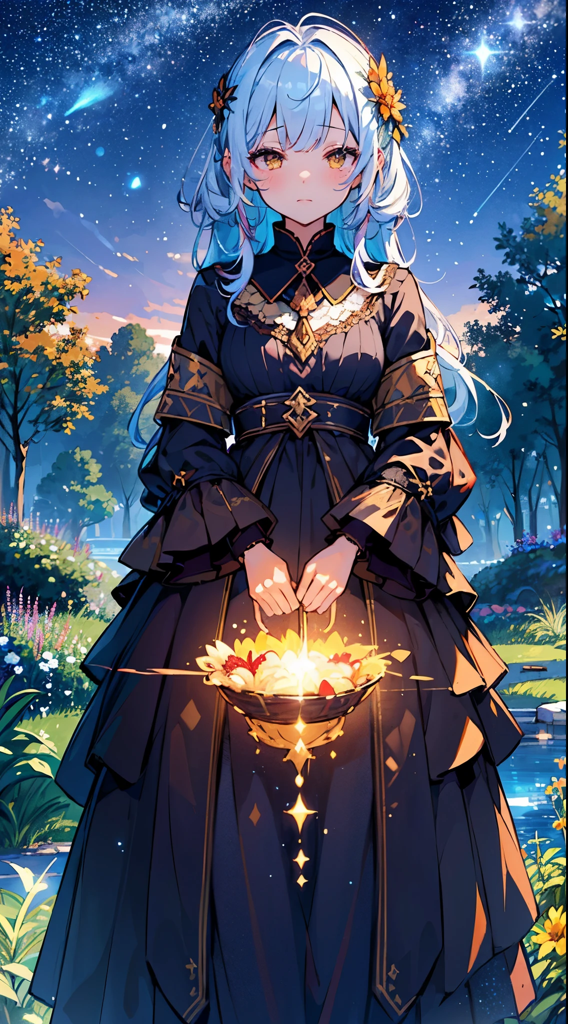Master Parts, Gorgeous, landscape, (((DDIM_Humadim))), natta, florals, garden, Starry sky, constellation, magnifica, Vista, Water, hot, Heartfelt, peaceful, meteors, cosmic, Magic, magia, Granular, righteous, ((fireflys)). Super hd quality, 8k