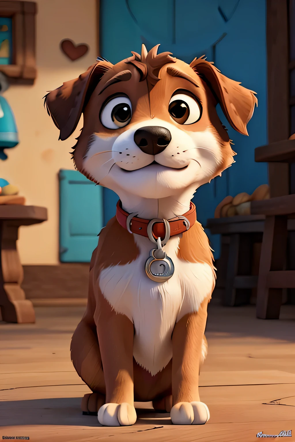Obra-prima ao estilo Disney/Pixar in high quality and high resolution. Puppies of different breeds together.