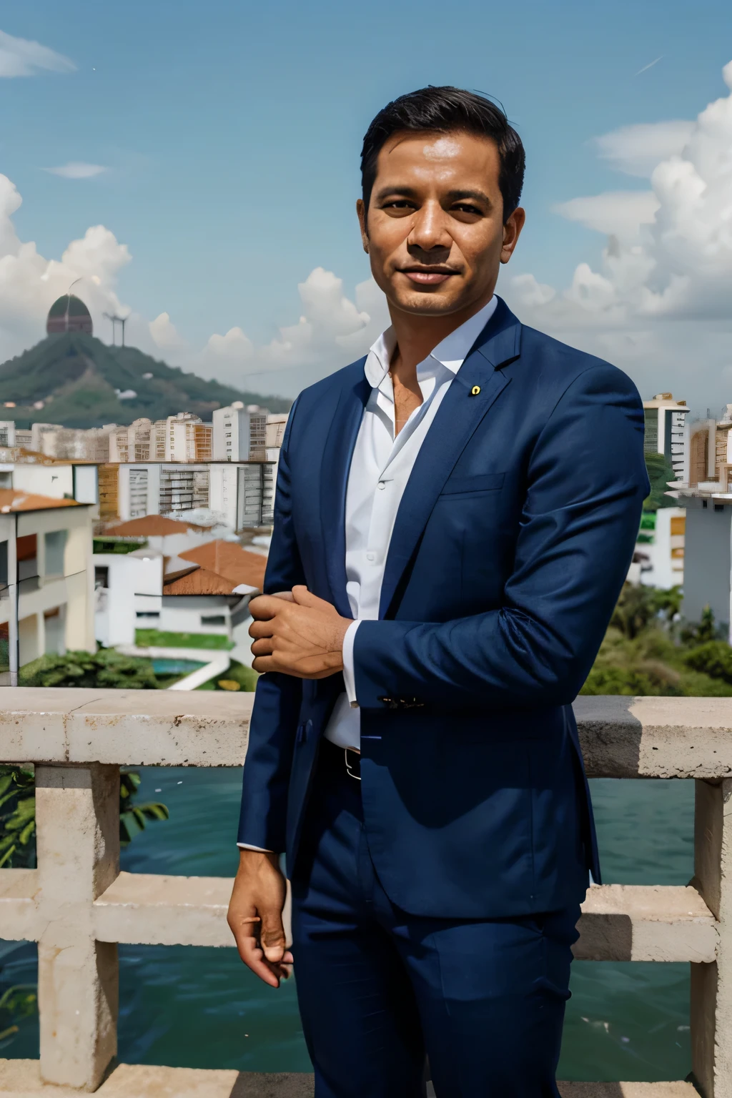 prefeito de cidade do brasil, de terno